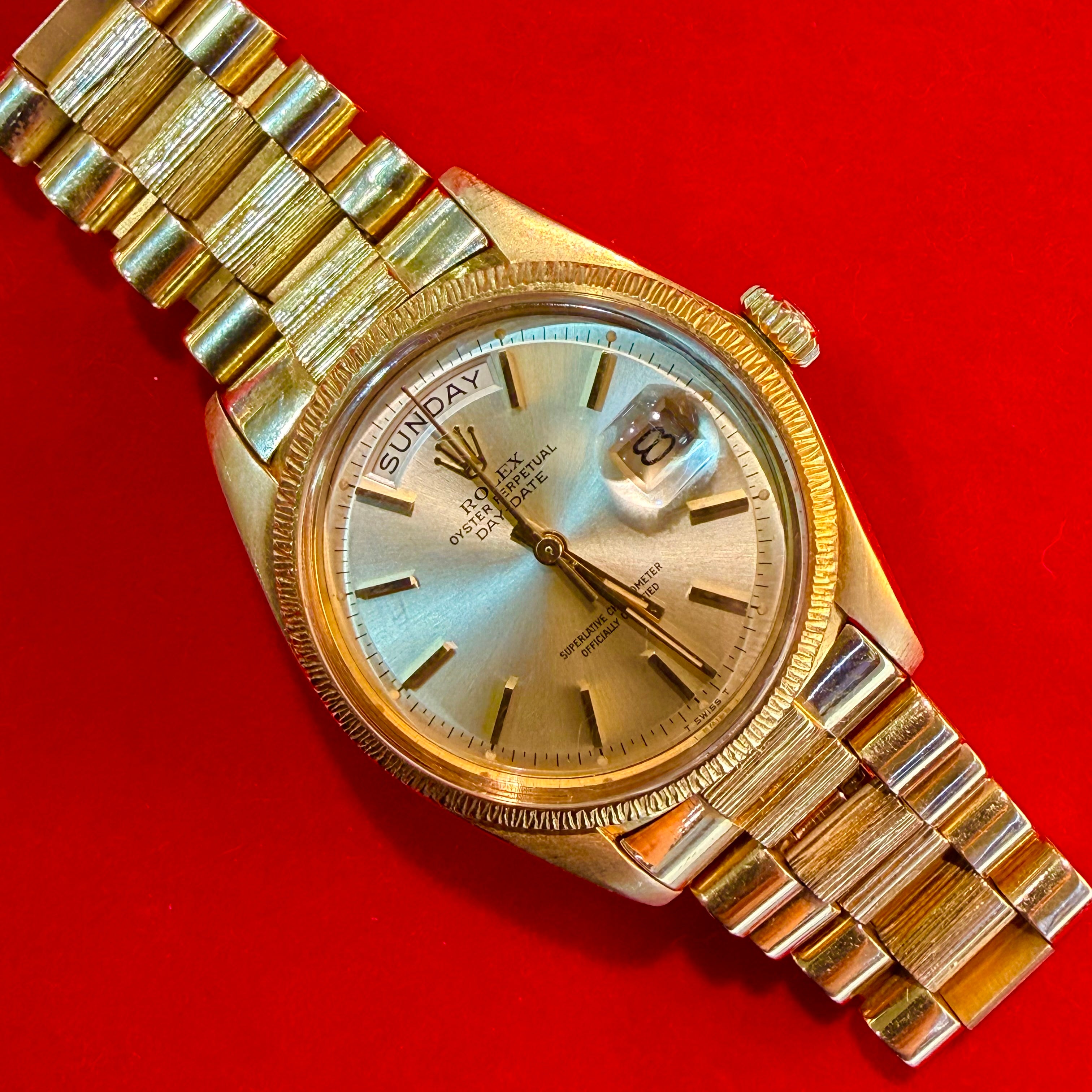 36mm DAY-DATE 18k Yellow Gold President Bark Jubilee Men’s Watch Ref.1807