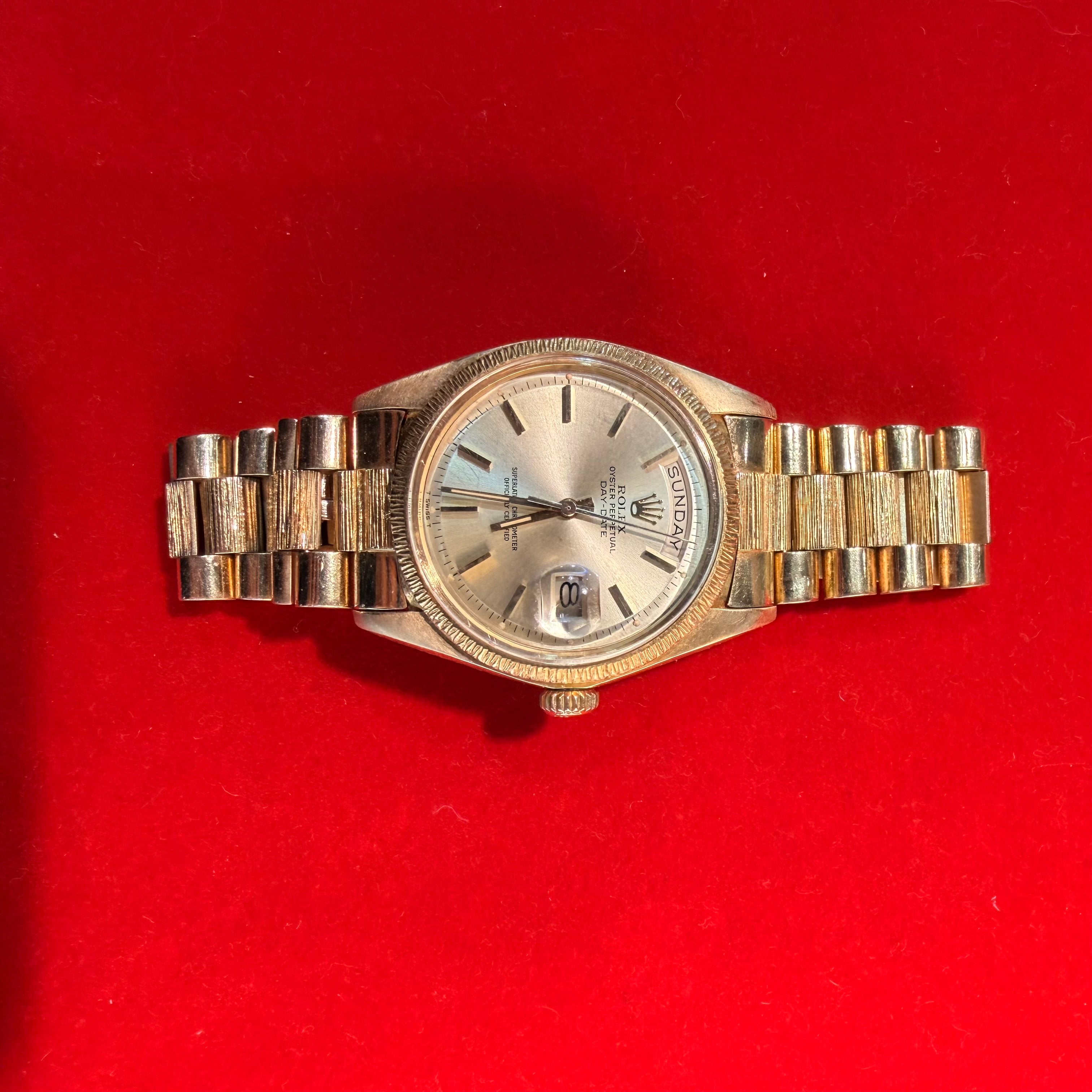 36mm DAY-DATE 18k Yellow Gold President Bark Jubilee Men’s Watch Ref.1807