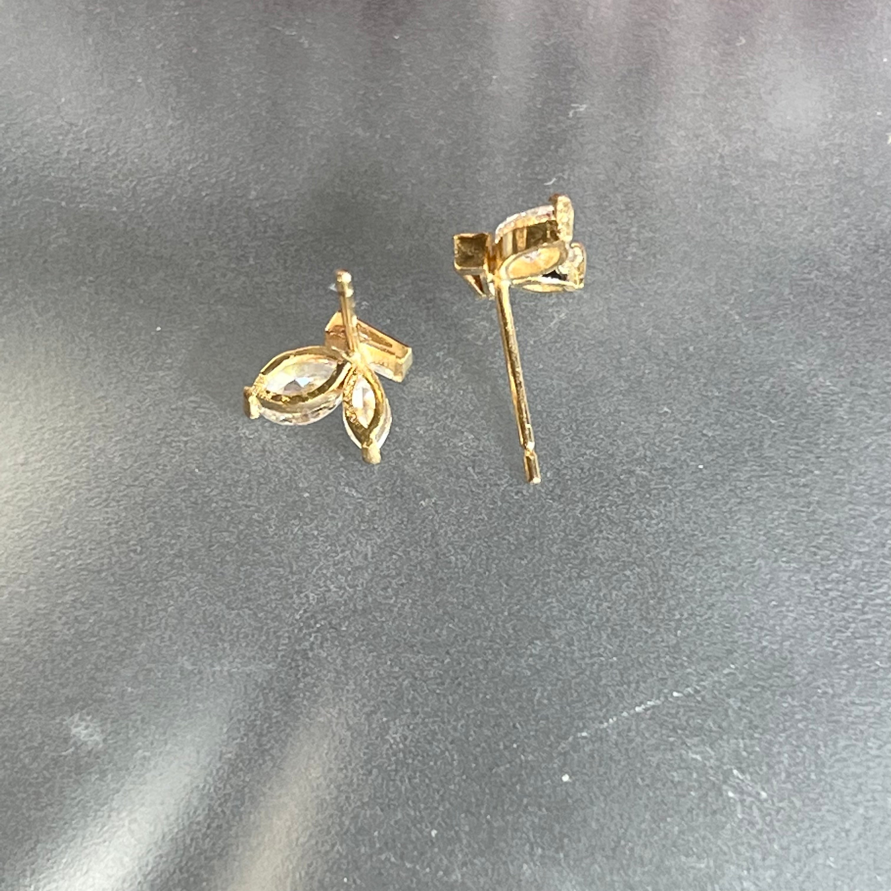 14K Diamond Butterfly Earrings
