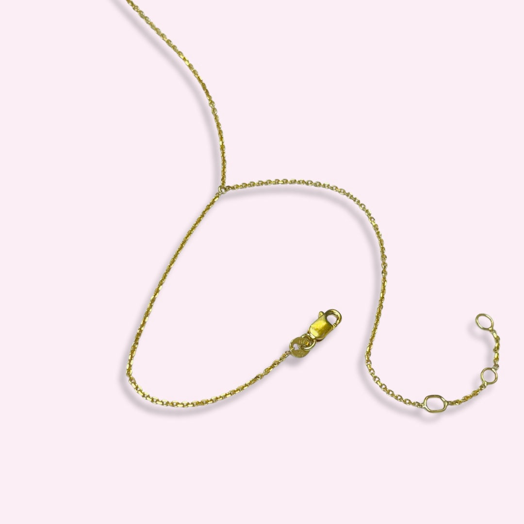 14k Yellow Gold Plain Link Handchain