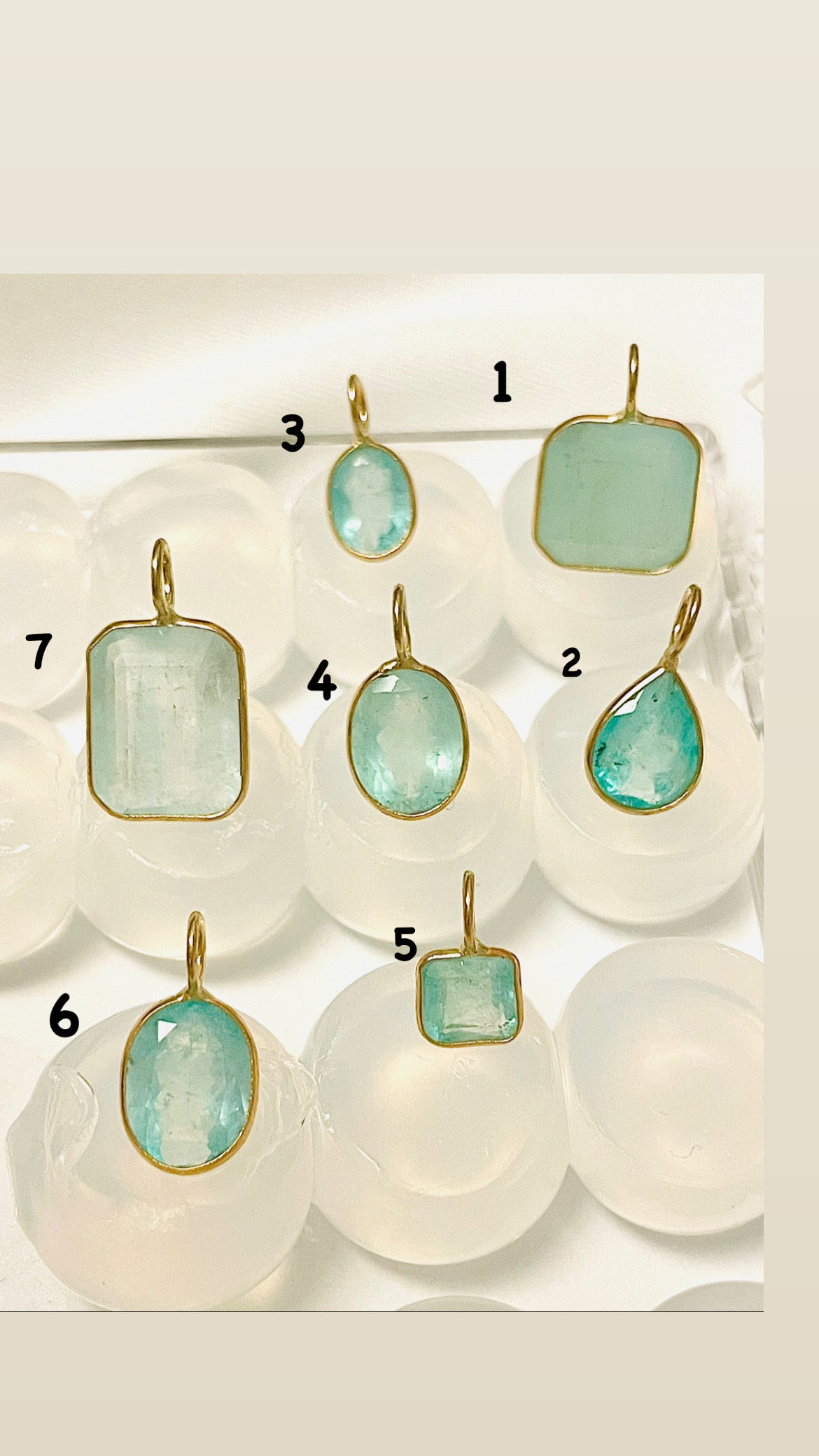 Spring Green Colombian Emerald Charm Pendant 14K Gold