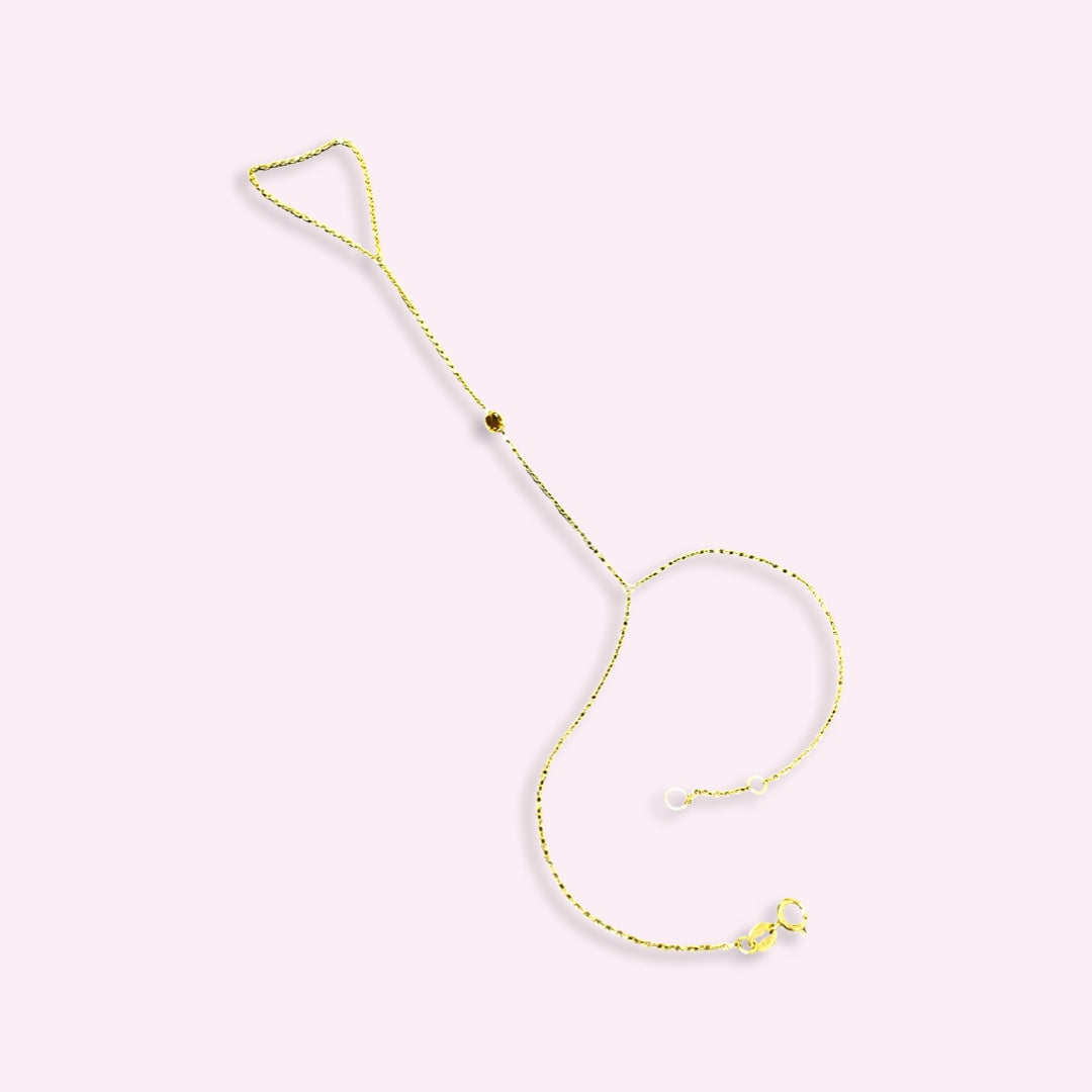 .15CT Chocolate Cushion Cut Diamond Handchain 14k Yellow Gold