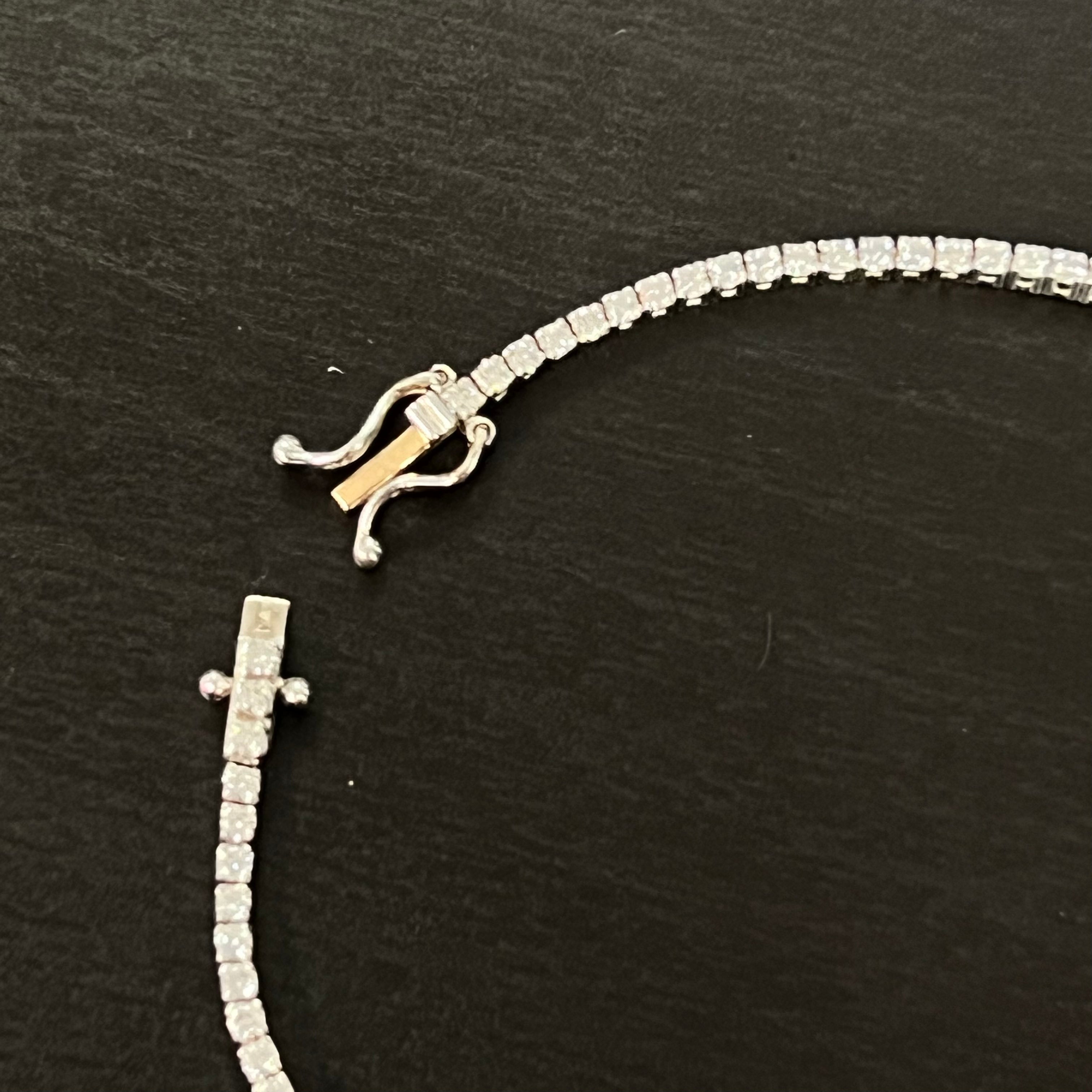 14K 1.5CTW White Gold Natural Diamond Tennis Bracelet 6.75"