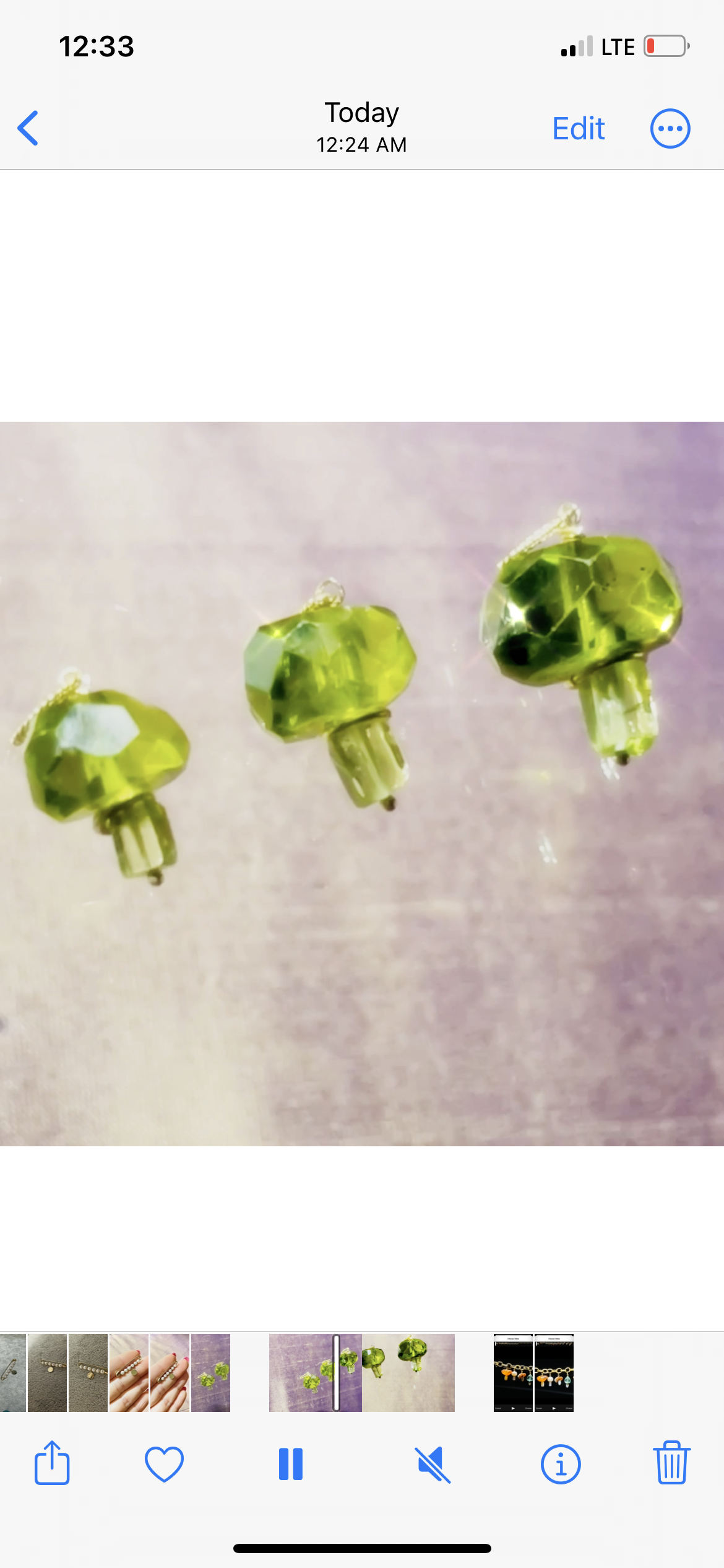 Brilliant Peridot Mushroom 14K Yellow Gold Pendant Charm