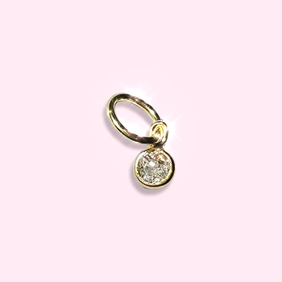 Old Mine Cut Natural Diamond Pendant Charm
