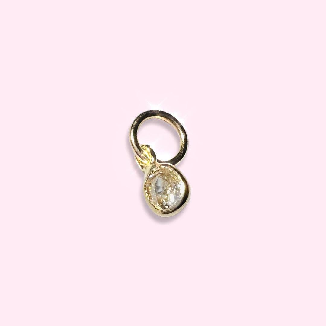 14K Yellow Gold Dimond Charm