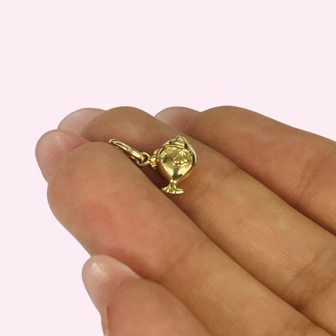 14K Yellow Gold Fish Charm Pendant