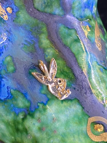 Playboy Bunny 14K Yellow Gold Pendant 12 x 7mm