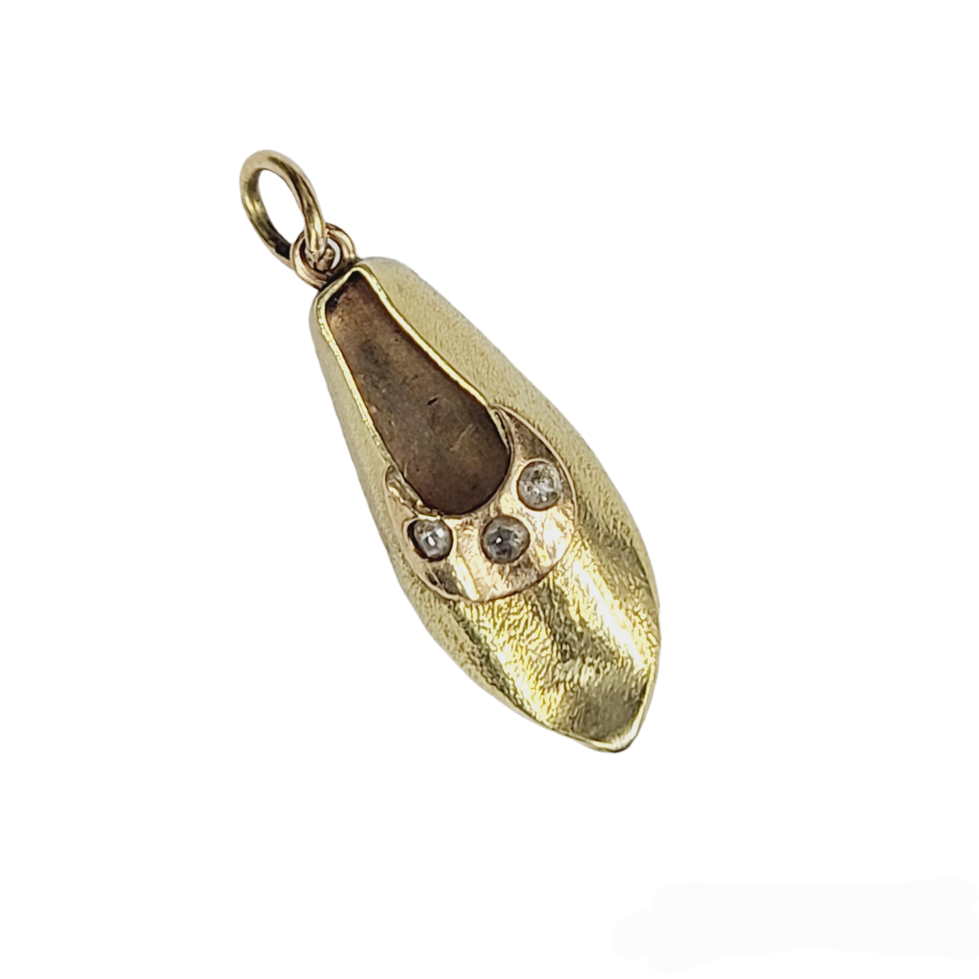 18K Yellow Gold and Rose Cut Diamond Aladdin Shoe Charm