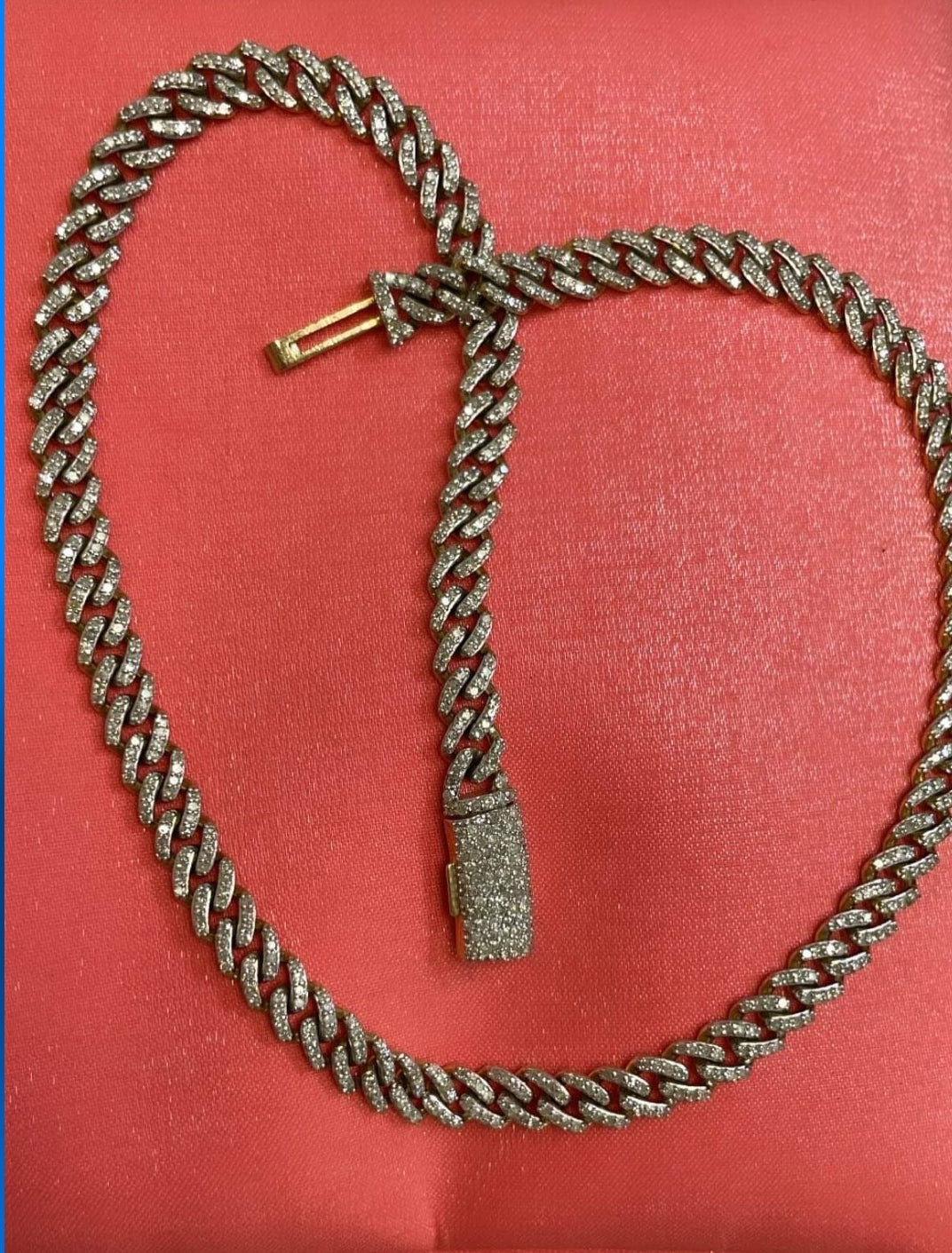 Reserved 10K Diamond Cuban Chain Necklace