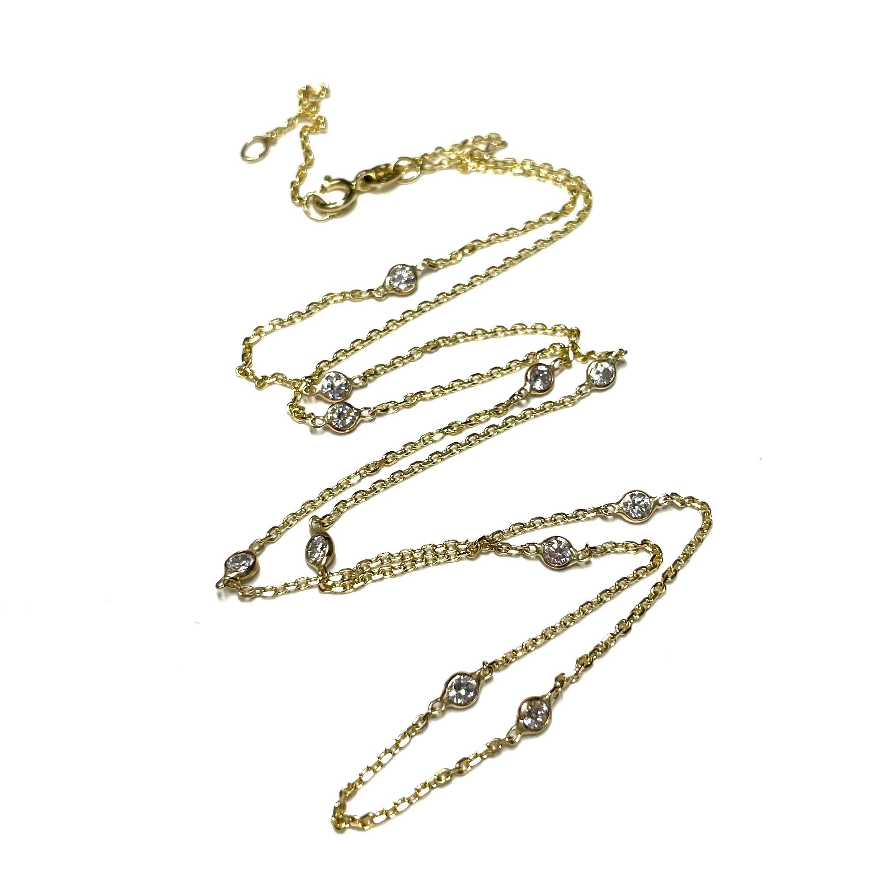 Solid 14k Diamond Necklace