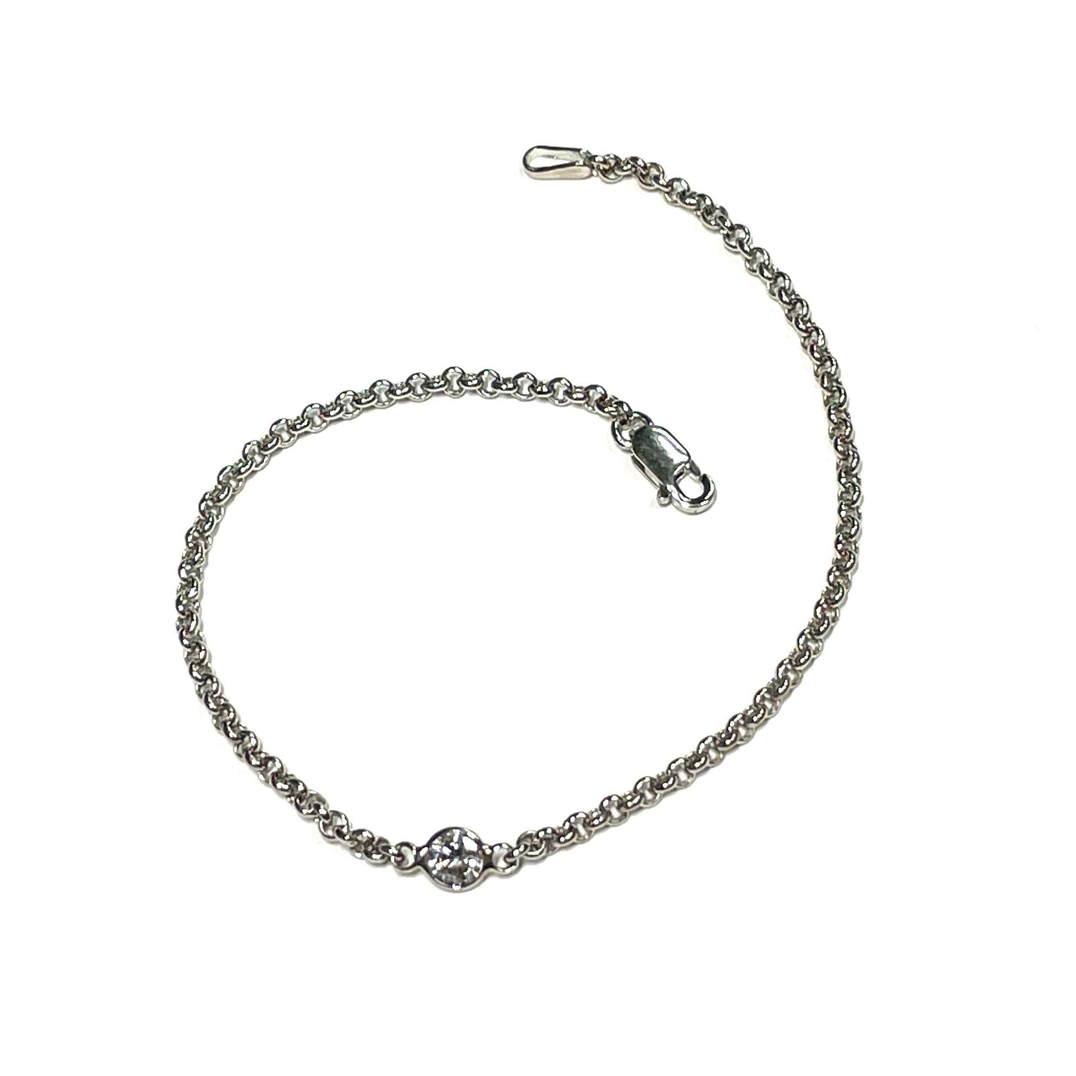 Solid 14k Diamond Bracelet