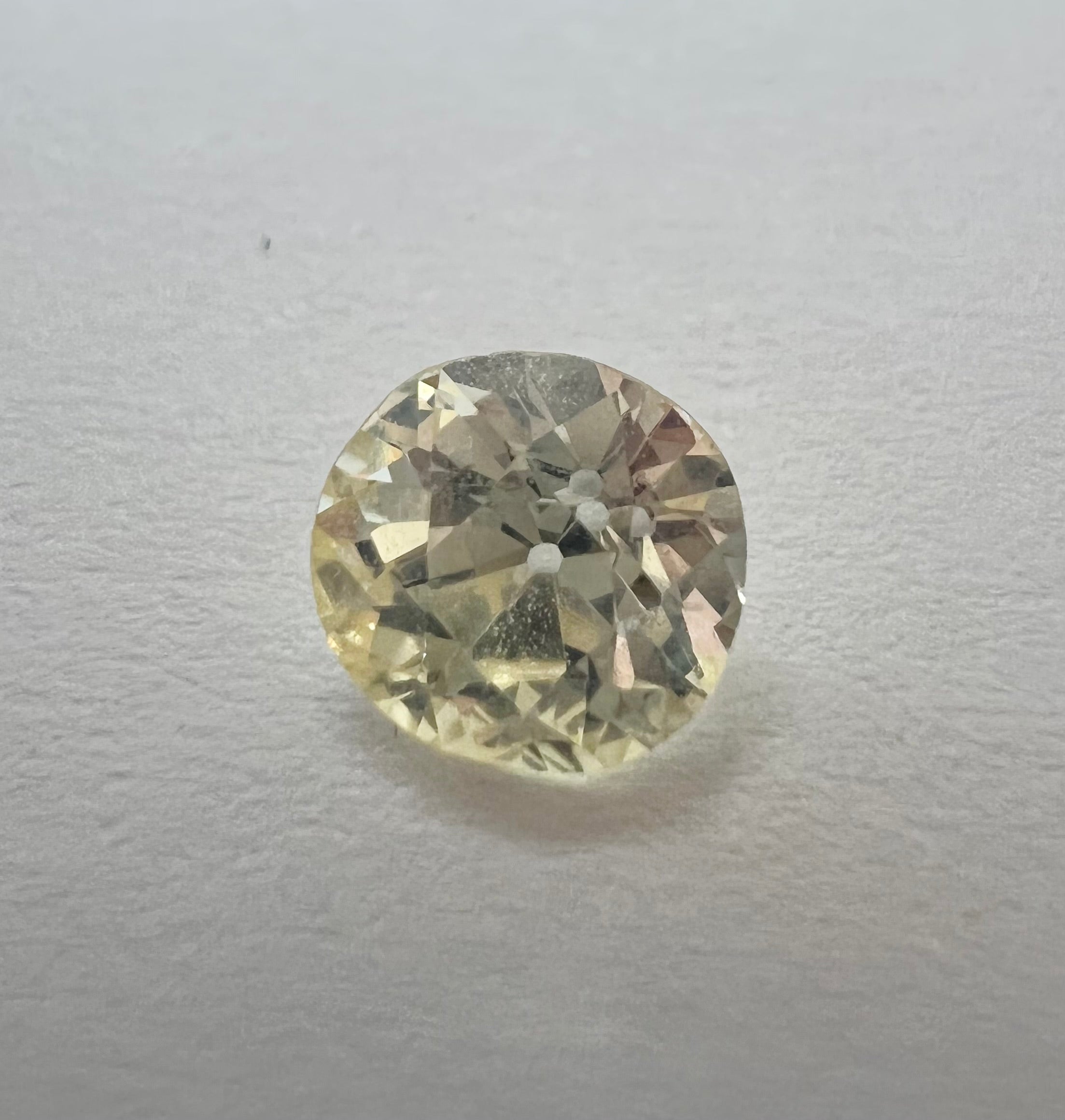 .65CT Old Mine Cut Diamond Fancy Yellow VS1 5.41x5.60x3.28mm Natural Earth mined
