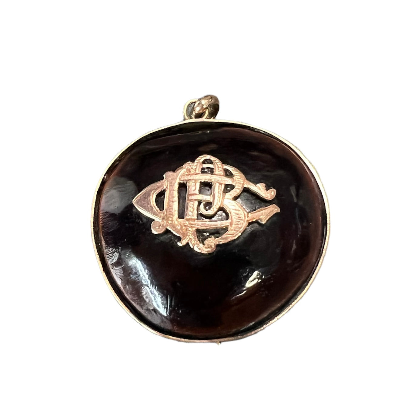 Antique 10K Rose Gold Victorian Seed Bean Pendant Charm