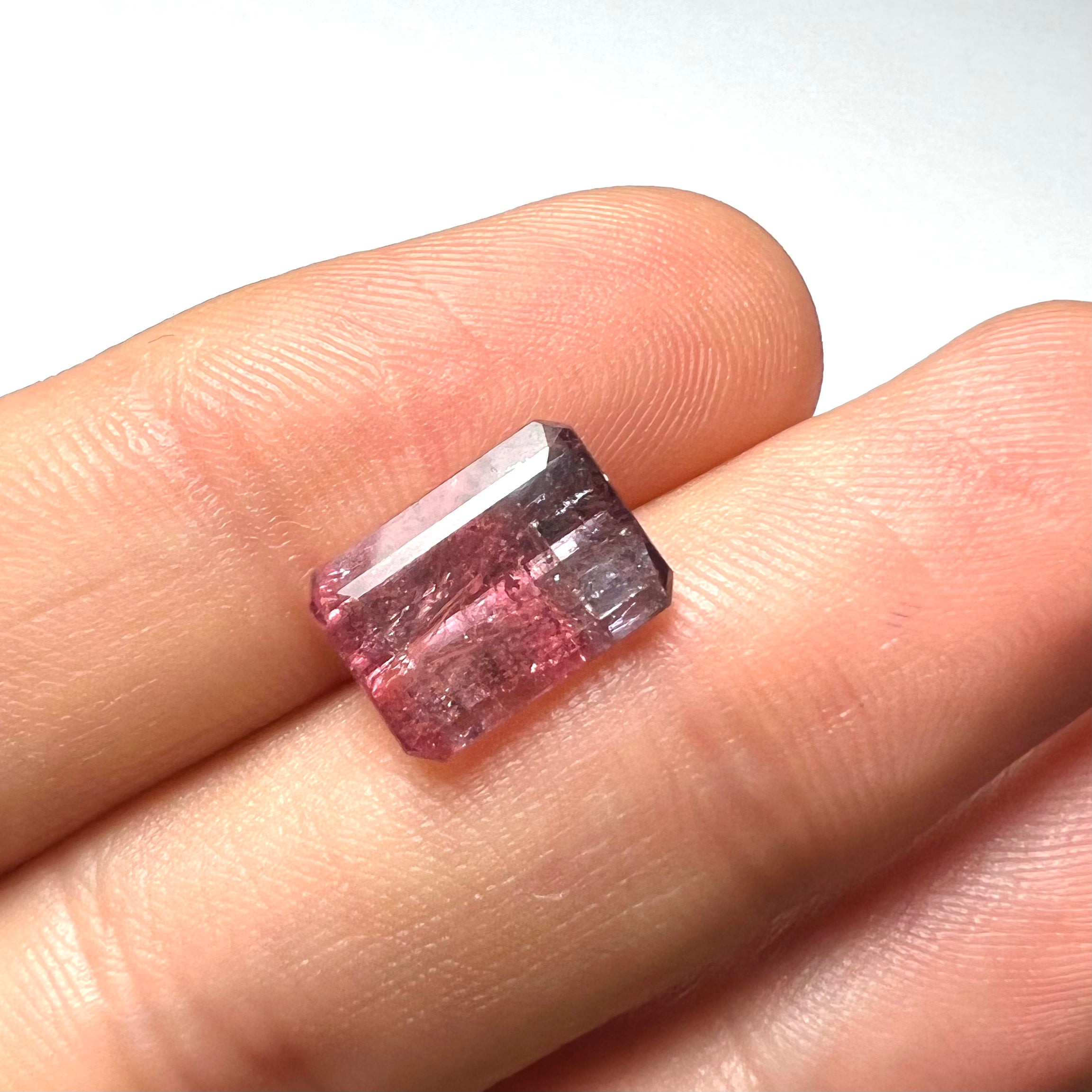 4.66CT Natural Bicolor Tourmaline 11x8x4mm Earth mined Gemstone