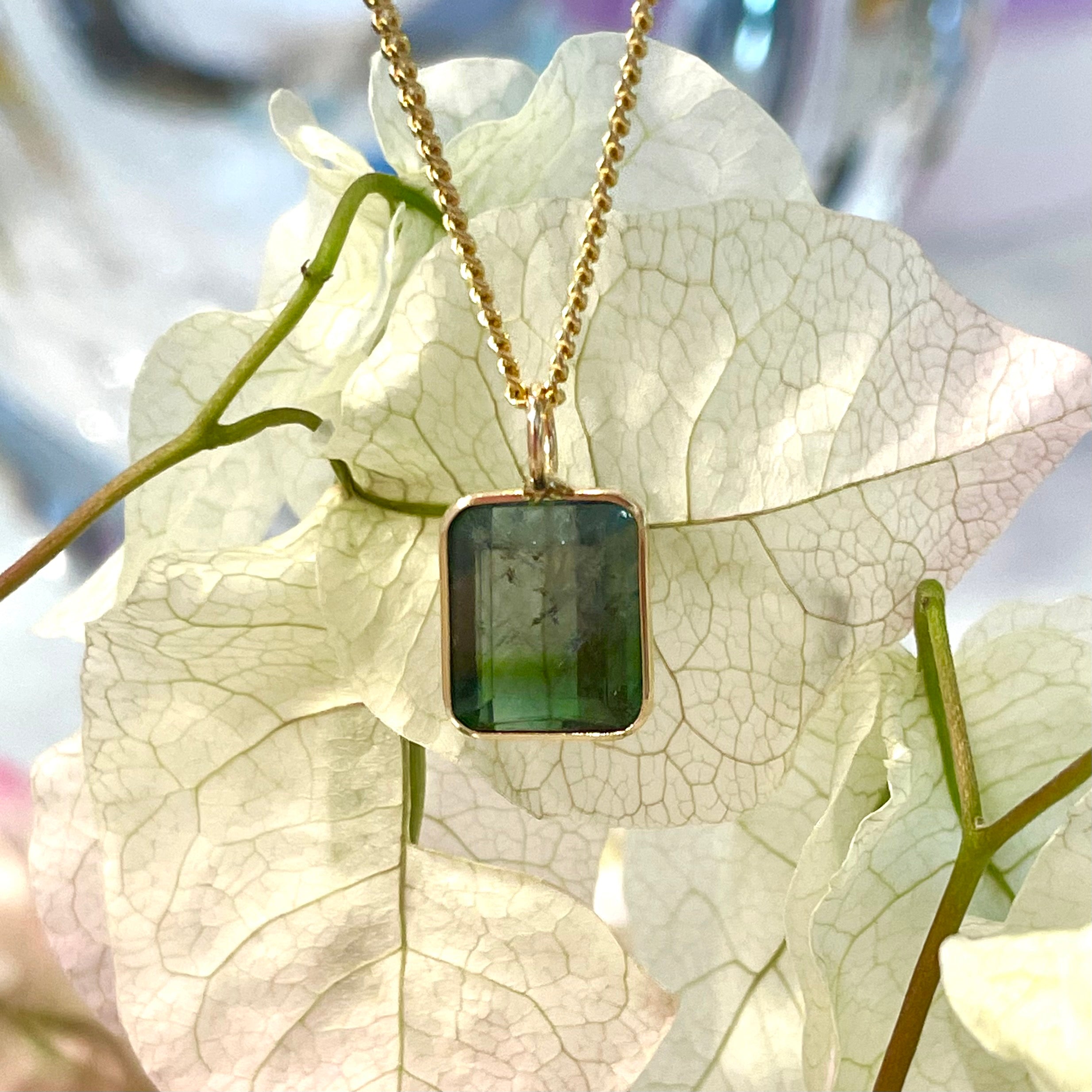 Bicolor Tourmaline Pendant