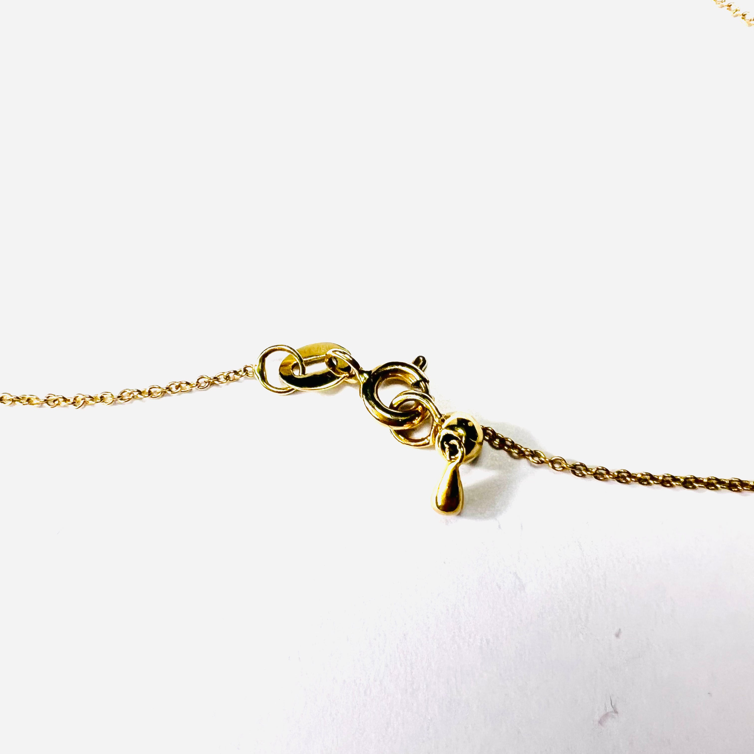 Rose Quartz with Diamonds 21" 18K Yellow Gold Necklace