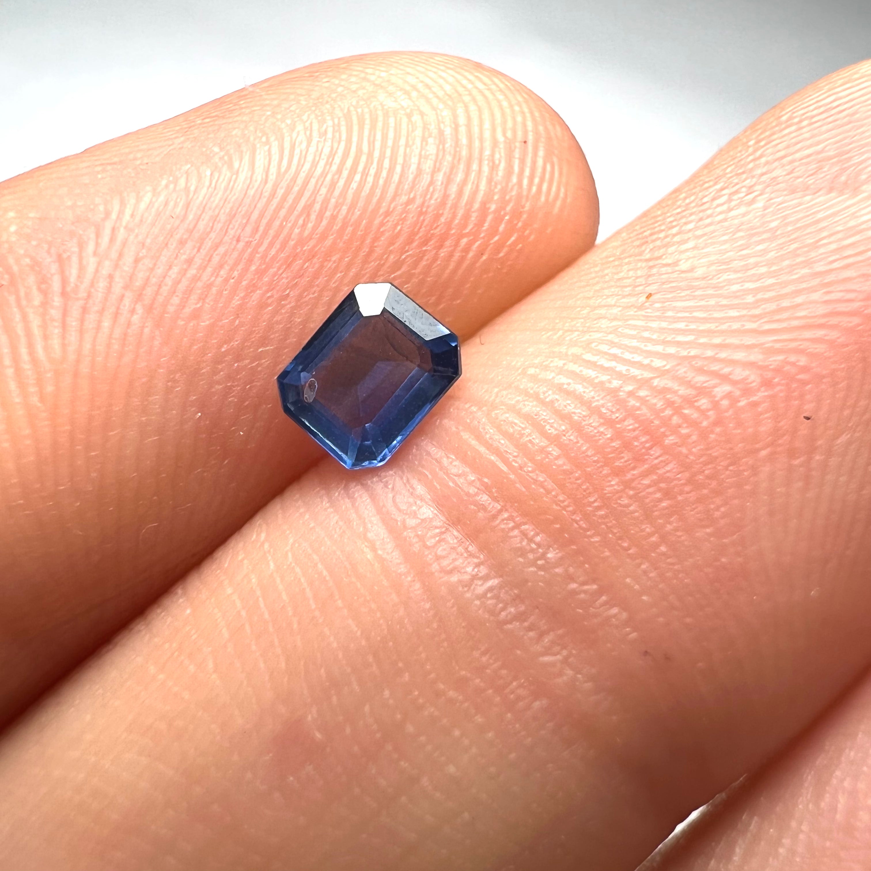 .49CT Loose Blue Emerald Cut Sapphire 5x4x2mm Earth mined Gemstone