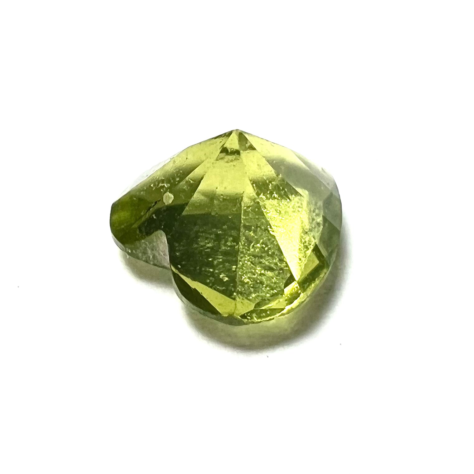 .46CT Loose Natural Heart Cut Peridot 5.1x5x3mm Earth mined Gemstone