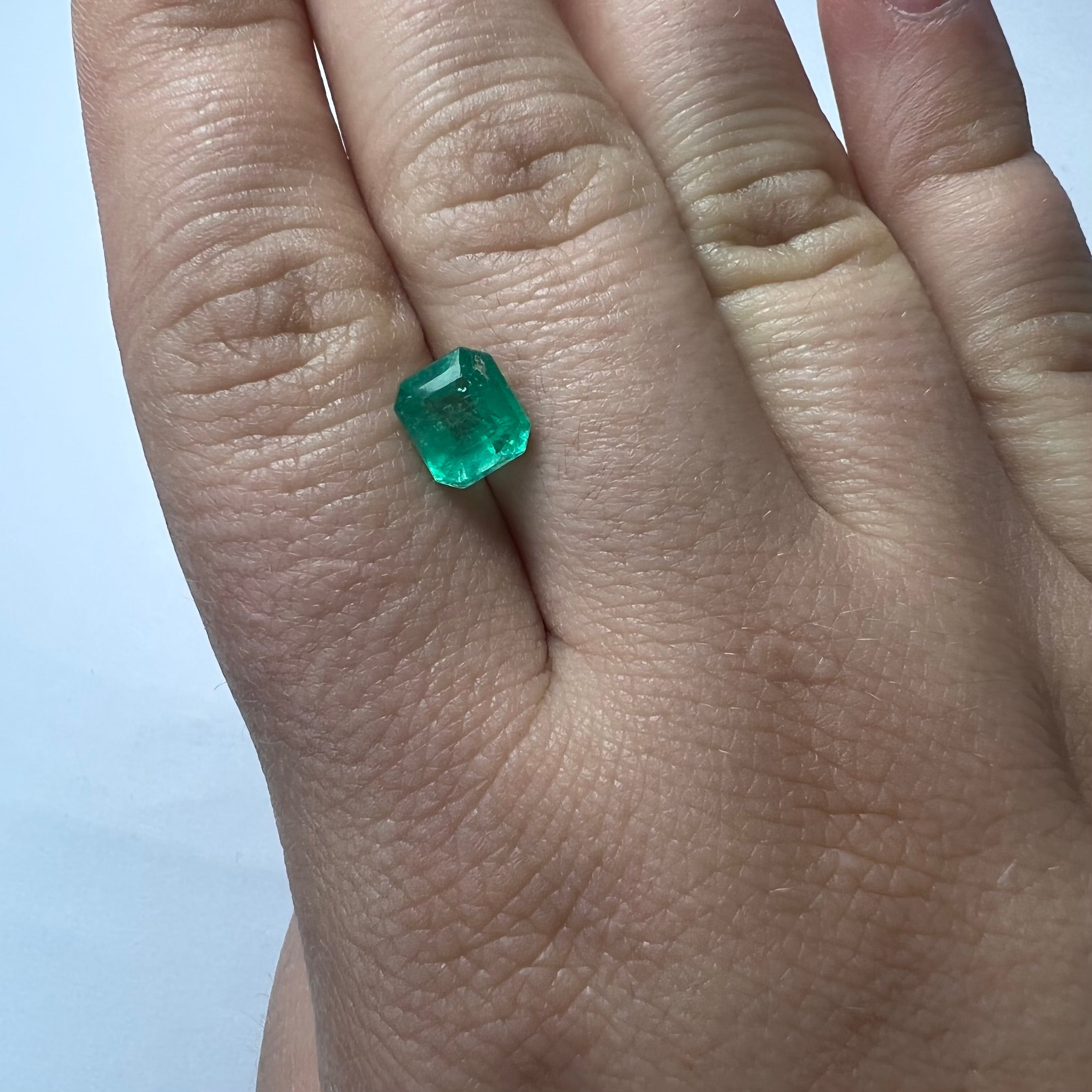 1.64CT Loose Natural Colombian Emerald Square Cut 7.54x6.86x4.60mm