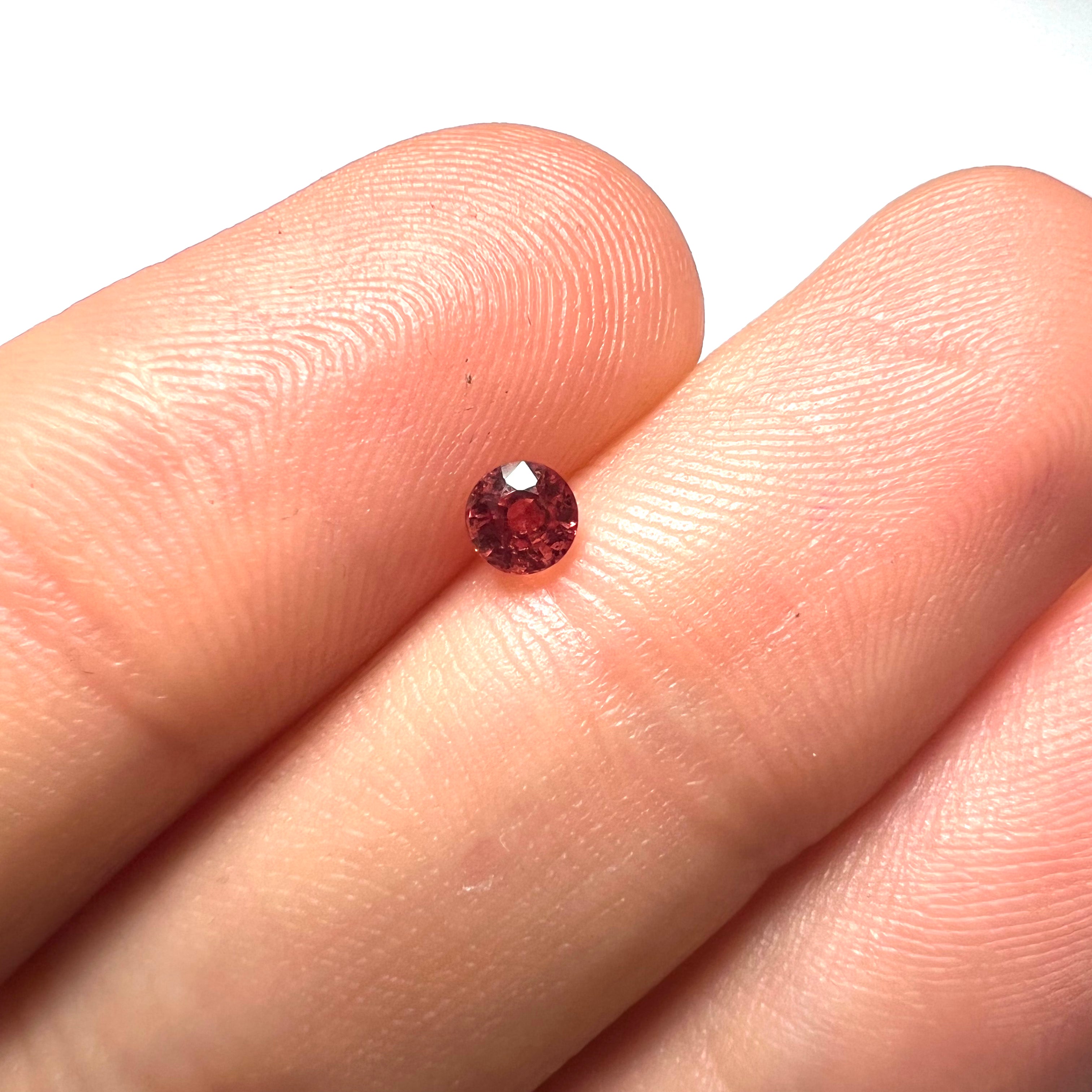 .33CT Loose Round Red Sapphire 3.5x2.5mm Earth mined Gemstone