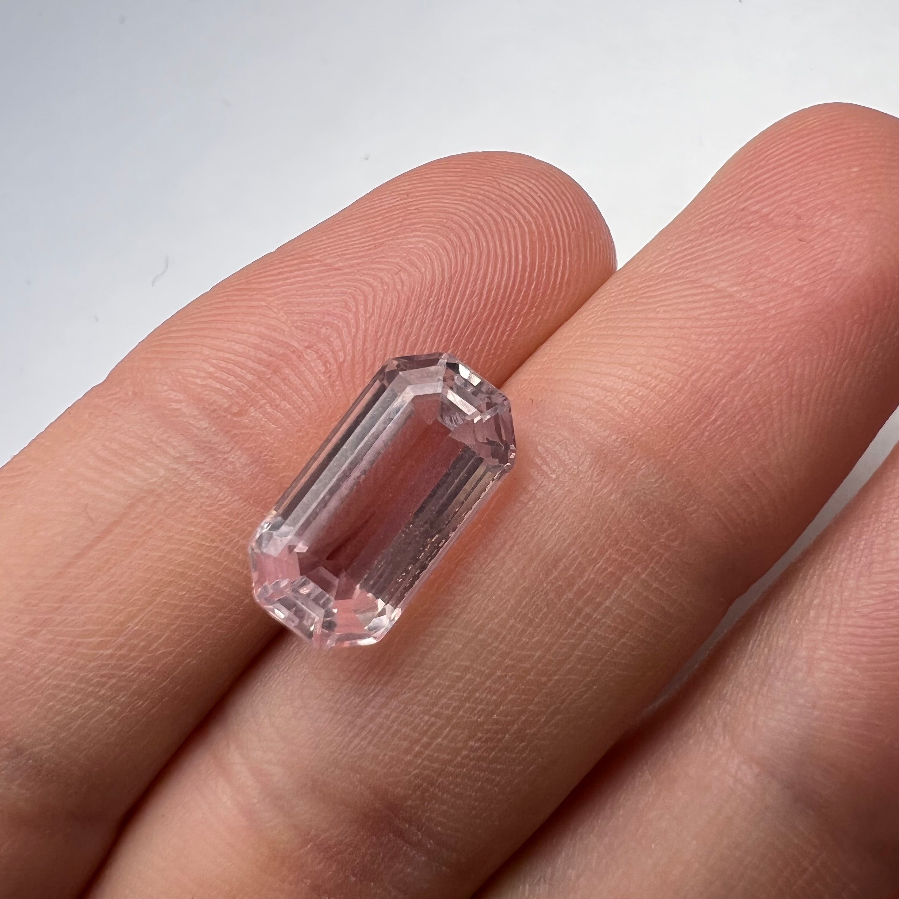 6.38CTW Natural Emerald Cut Kunzite 14.32x7.61mm Earth mined Gemstone