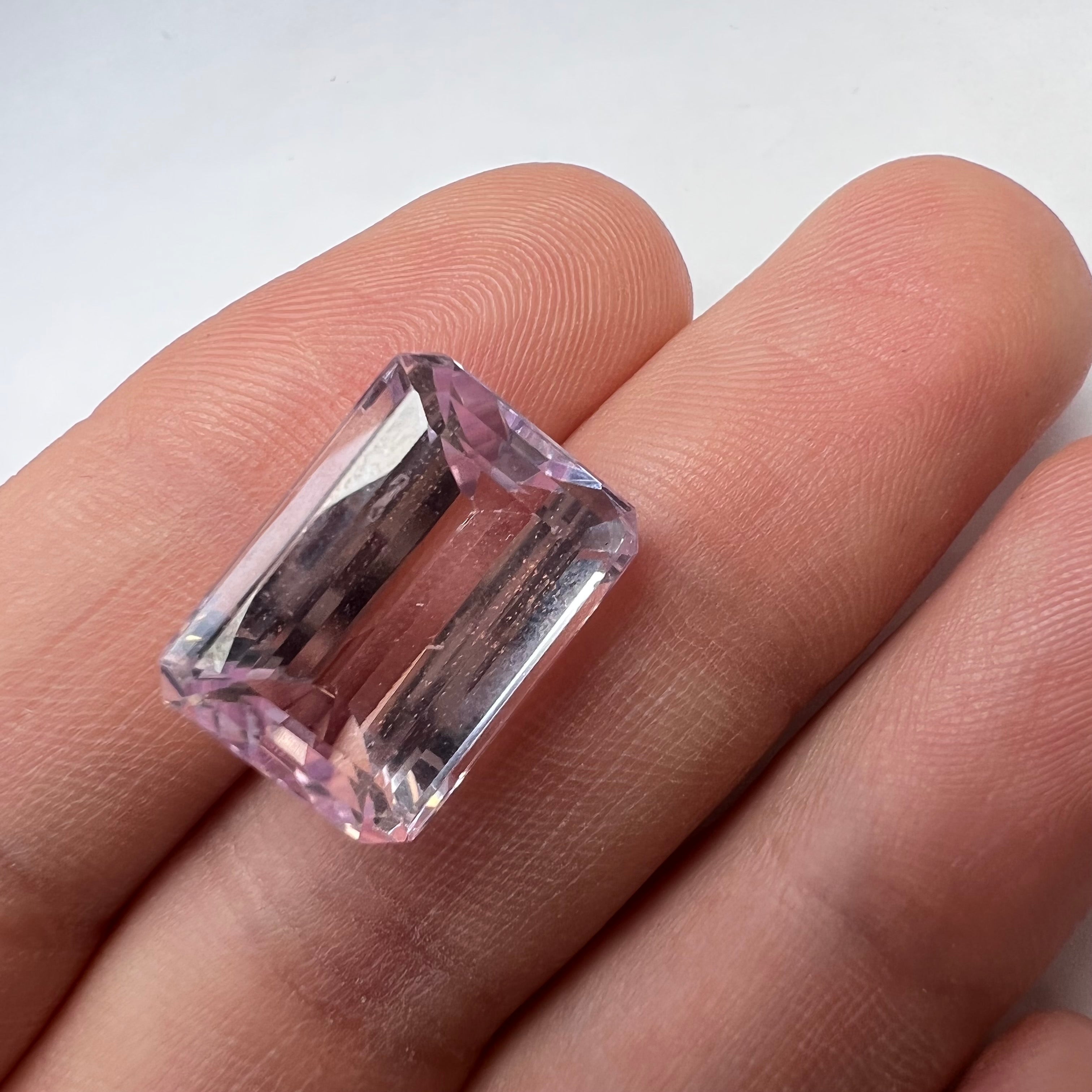 15.75CTW Natural Emerald Cut Kunzite 17.06x12.22mm Earth mined Gemstone
