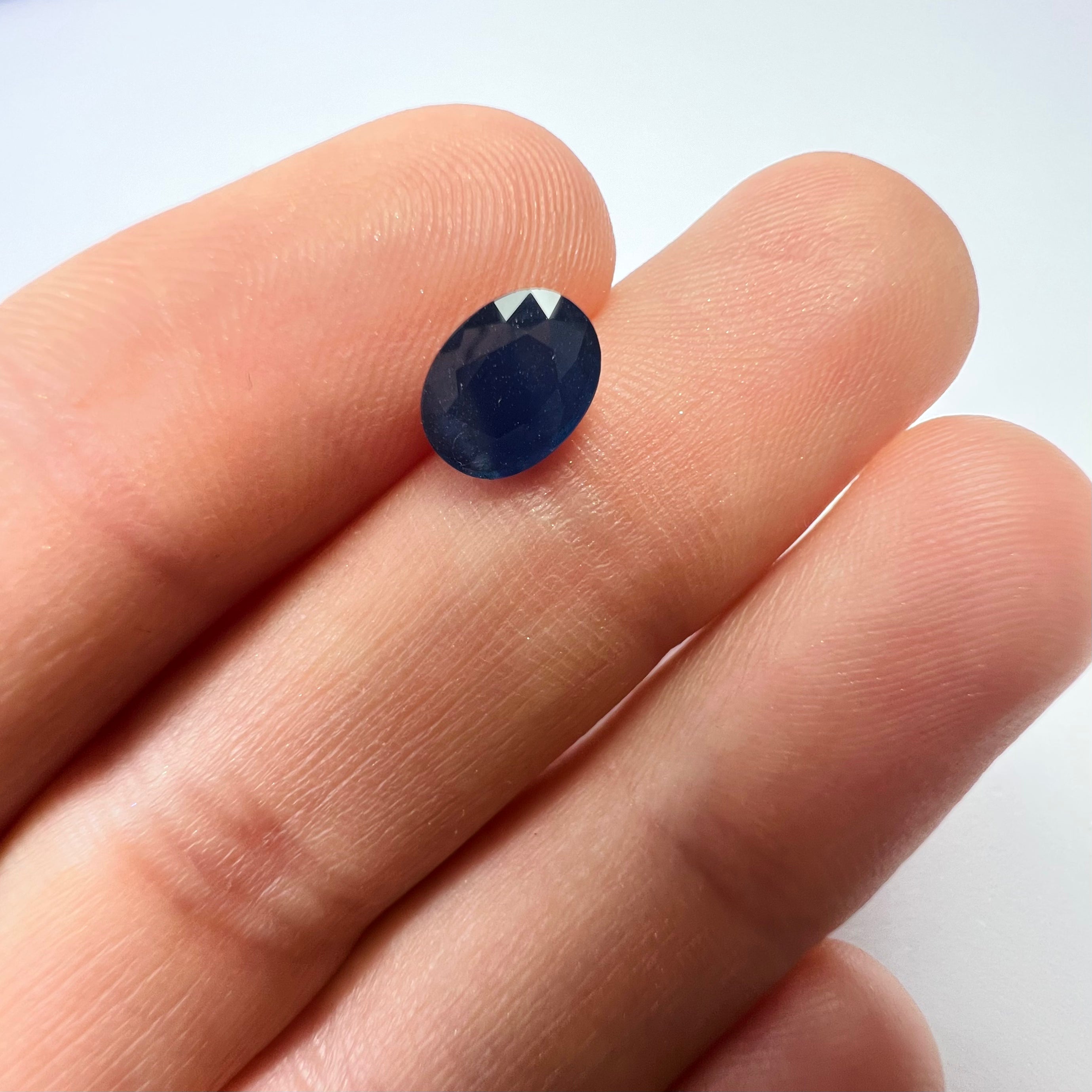 1.64CTW Loose Blue Sapphire 7.9x6x4.2mm Earth mined Gemstone