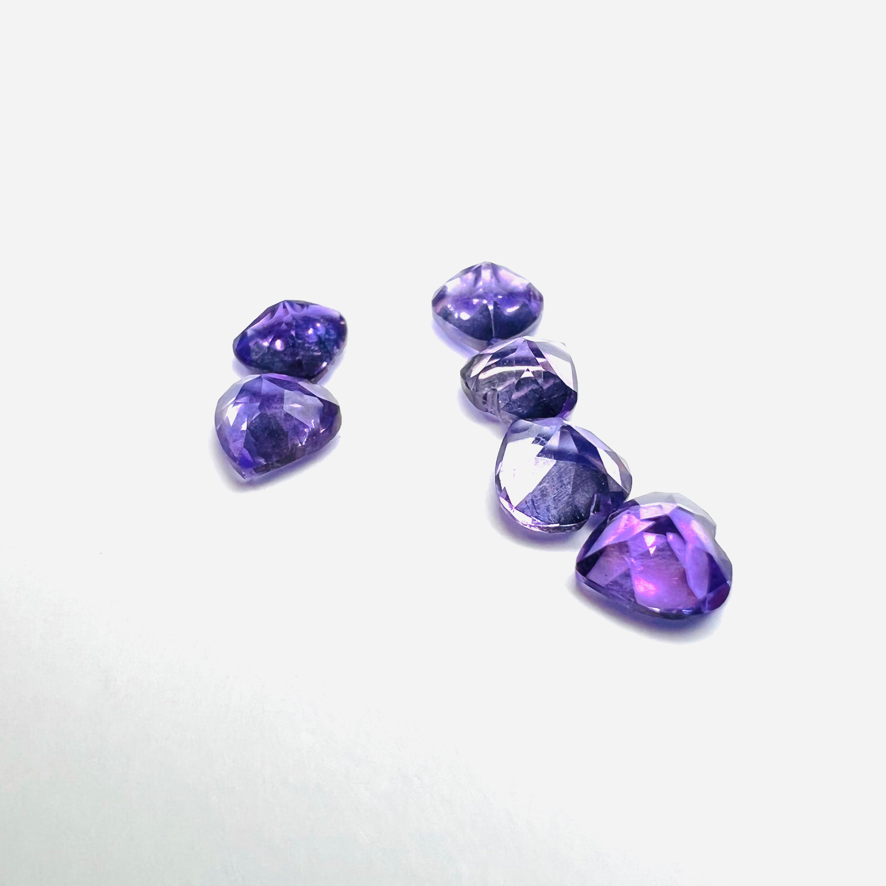 1/2CT Natural Loose Heart Amethyst 5mm earth mined Gemstone