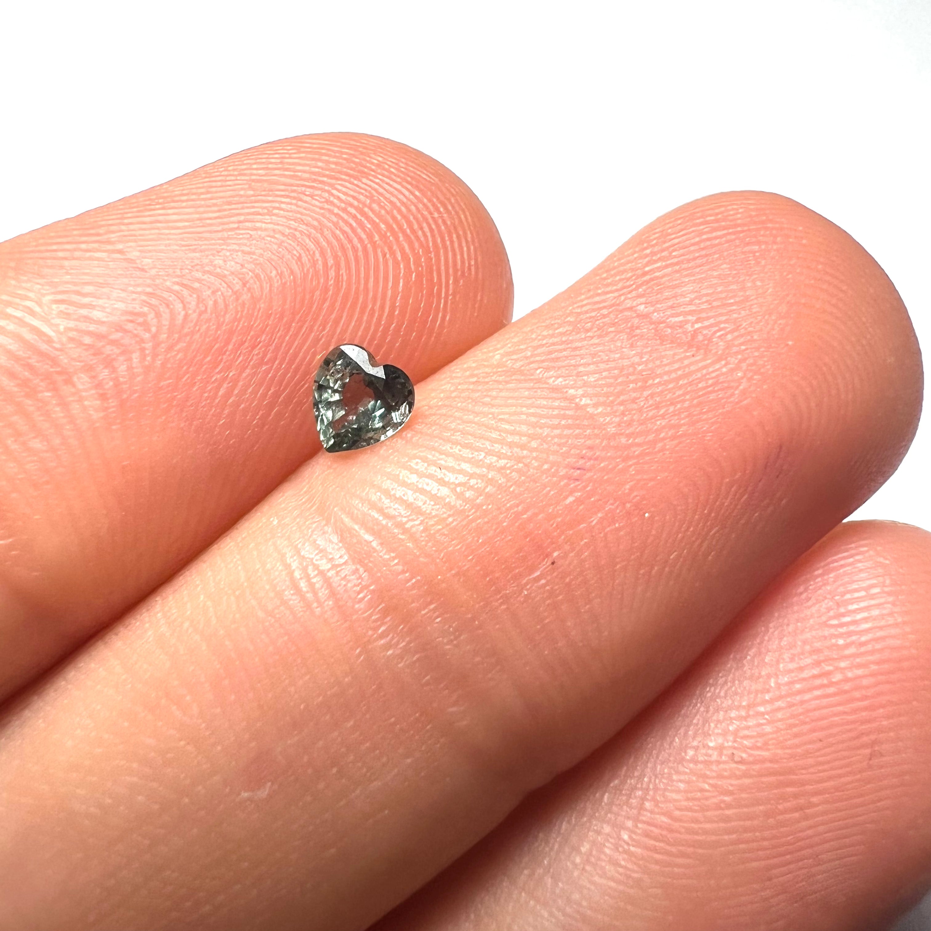 .32CT Loose Blue Green Sapphire4.01x4x2.01mm Earth mined Gemstone