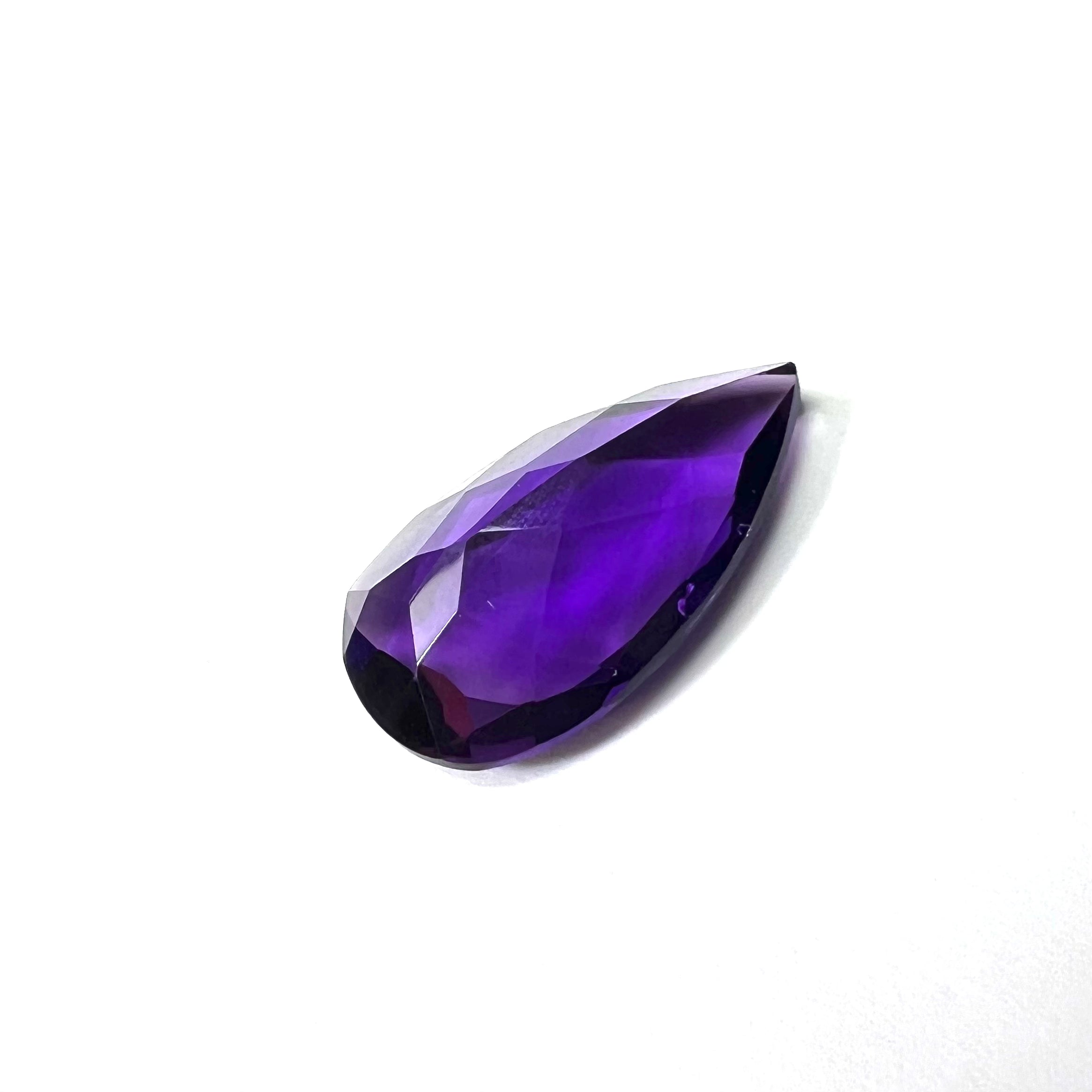 10.6CTW Loose Natural Pear Cut Amethyst 22x12x7mm Earth mined Gemstone
