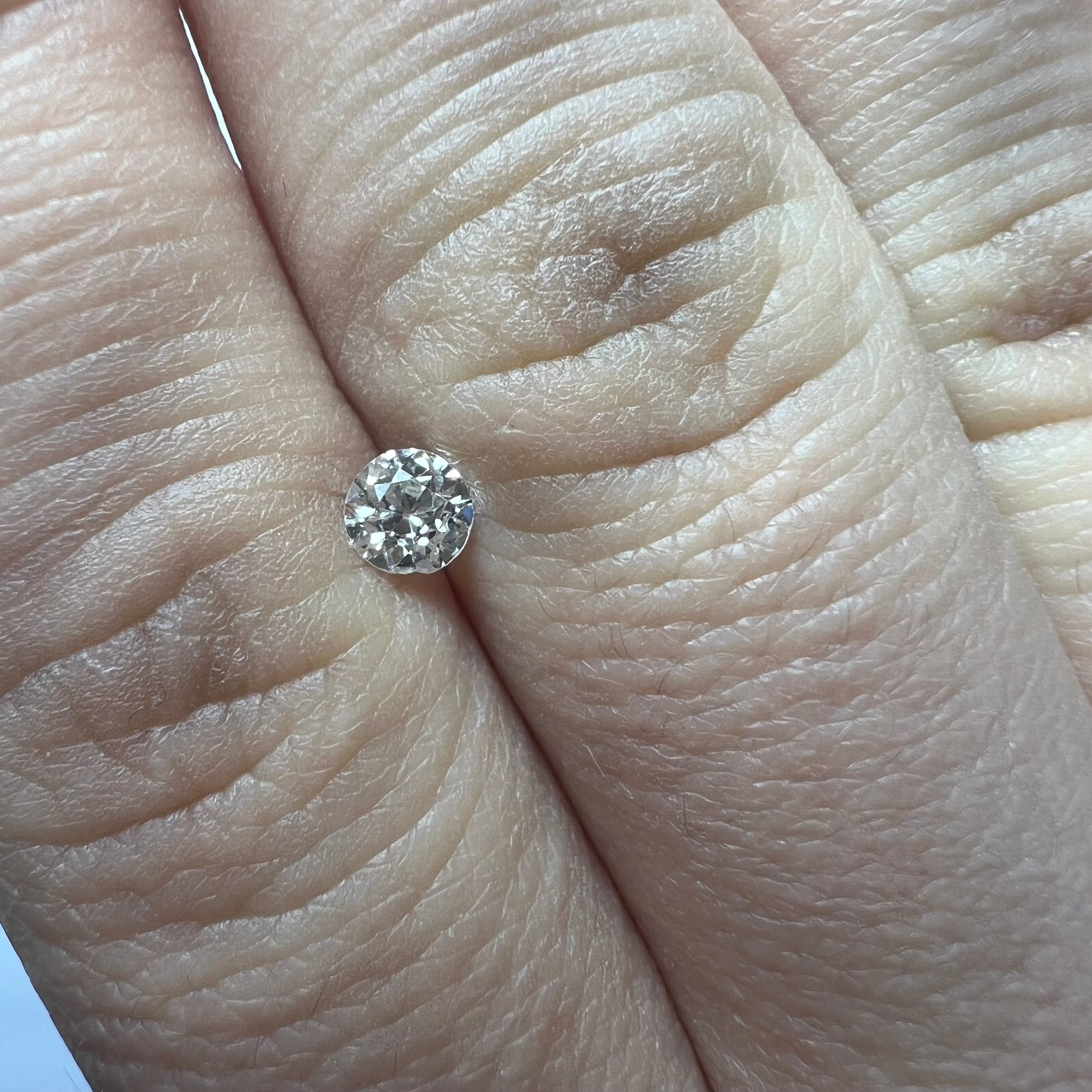 .33CT Old Mine Cut Diamond I VS2 4.35x2.77mm Natural Earth mined