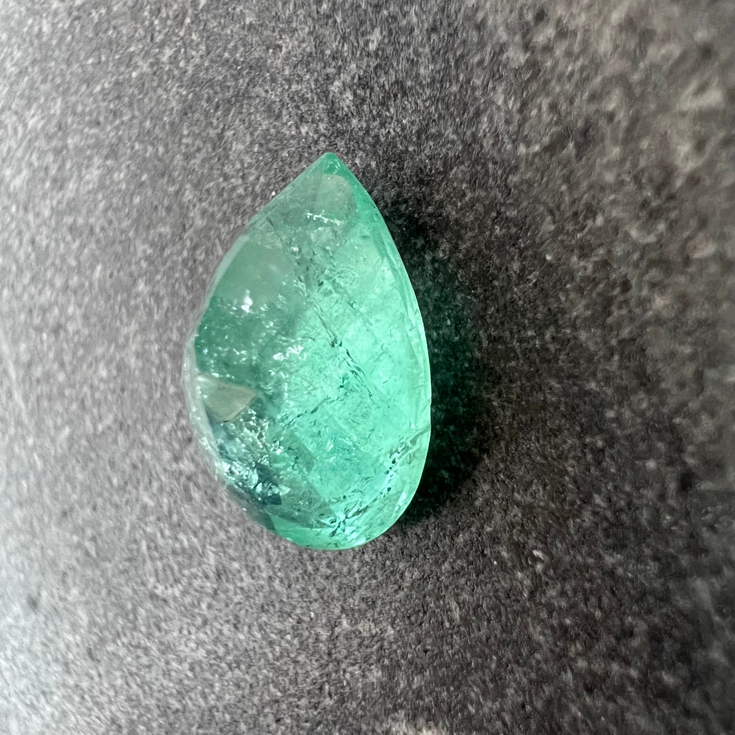 4.36CT Natural Colombian Emerald Loose Pear Cut 13x10