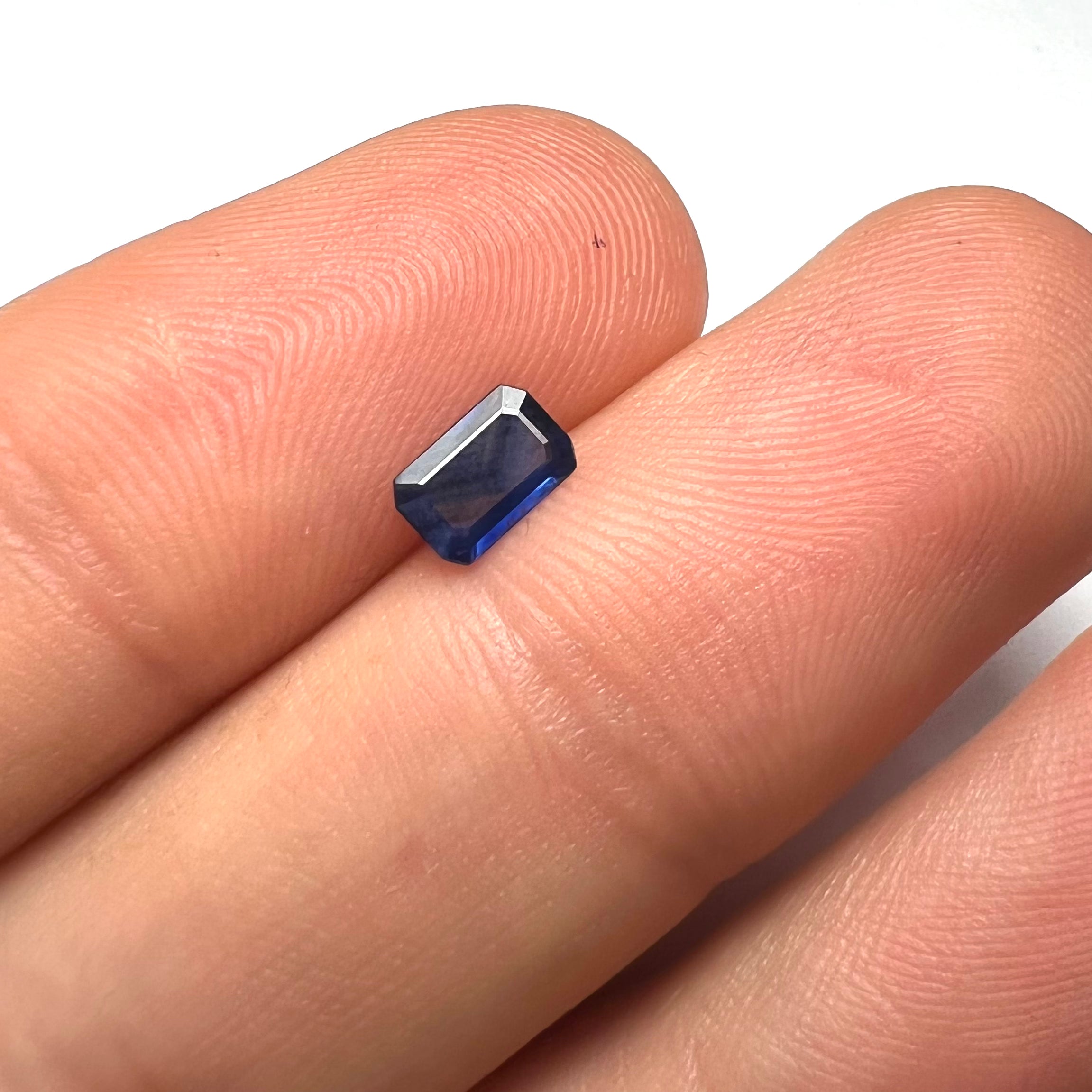 .46CT Loose Blue Emerald Sapphire 6x4x1.5mm Earth mined Gemstone