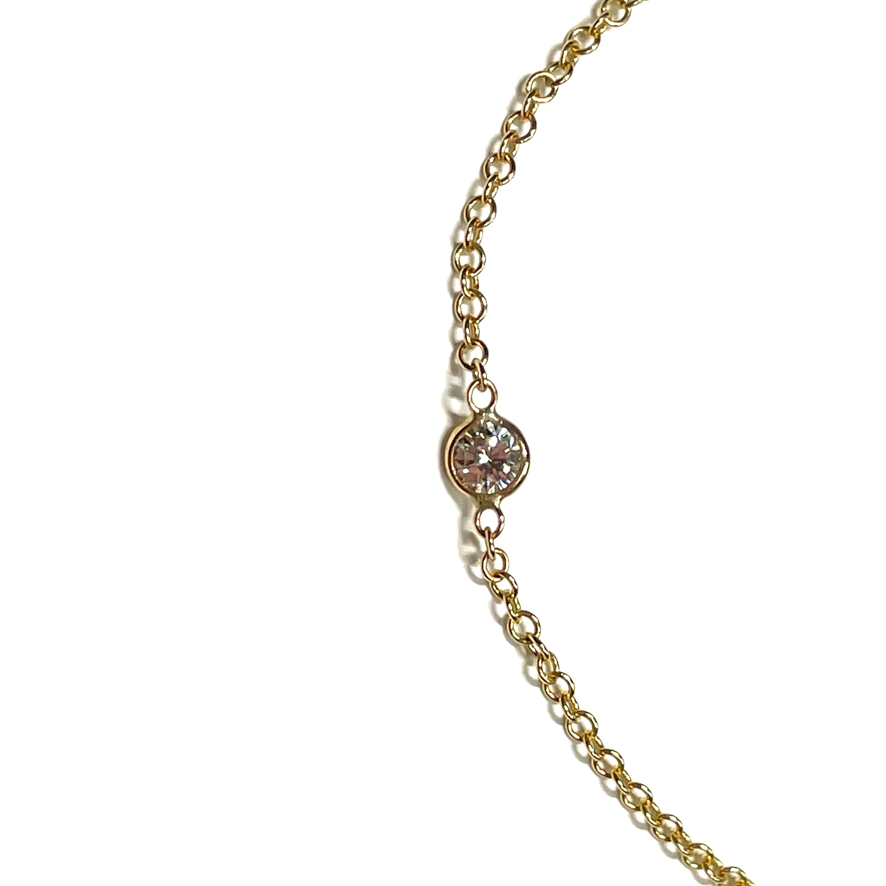 .15CT Diamond Bracelet in Solid 14k Yellow Gold 7.5"