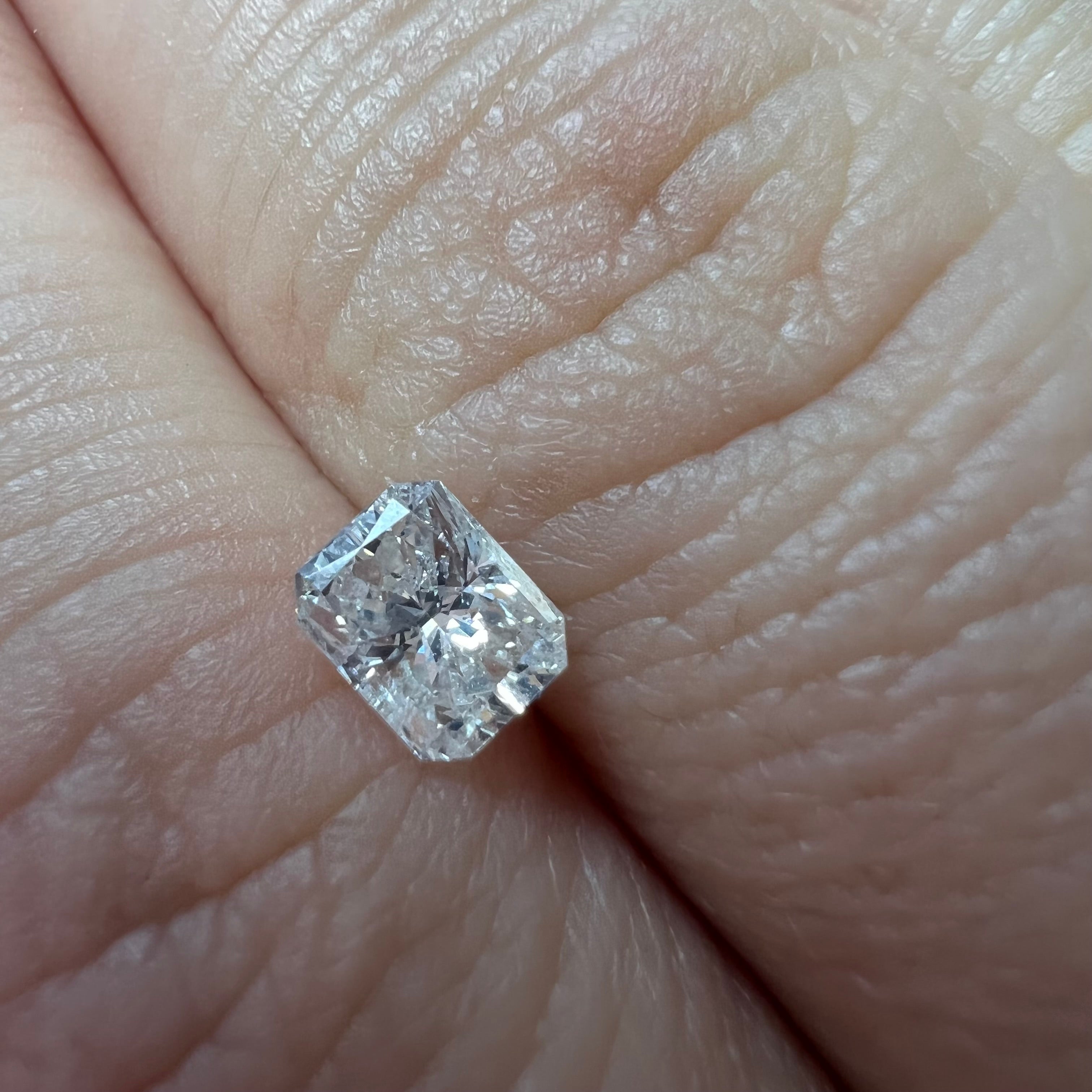 .71CT Radiant Cut Diamond I-J SI1 5.27x4.26x3.43mm Natural Earth mined