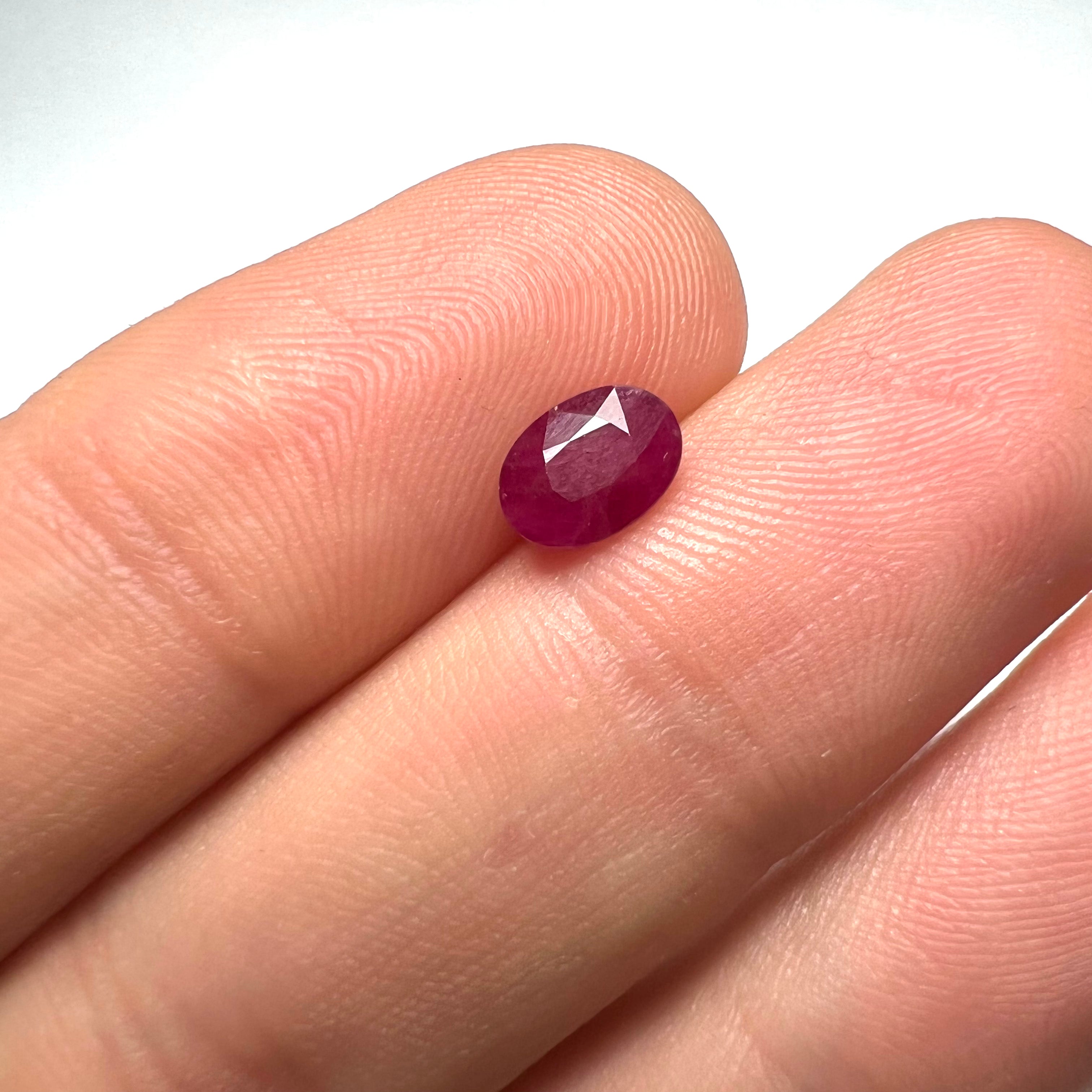 1.12CTW Loose Natural Oval Ruby 7x5x3mm Earth mined Gemstone