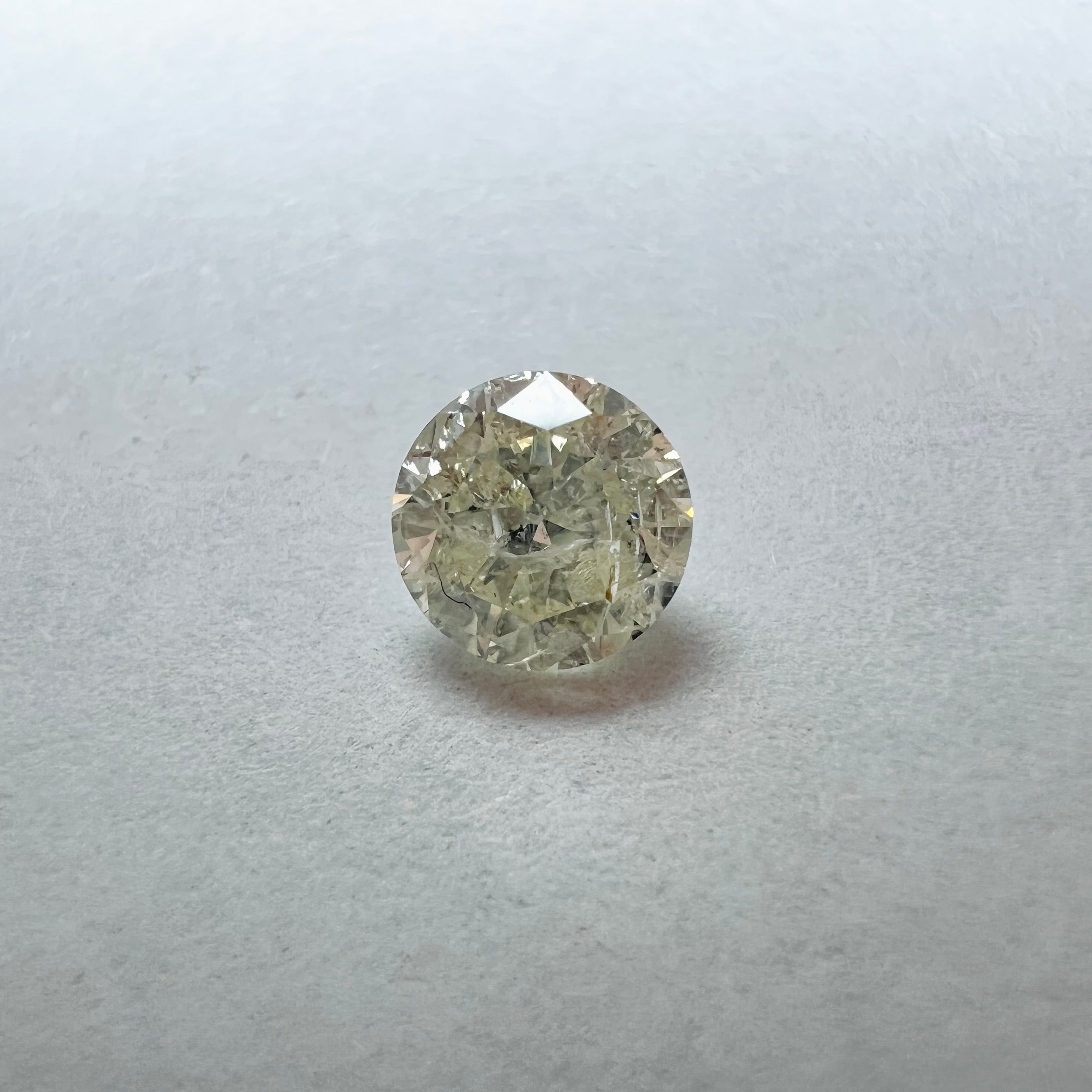 .66CT Brilliant Round Diamond N J1 5.35x3.41mm Natural Earth mined
