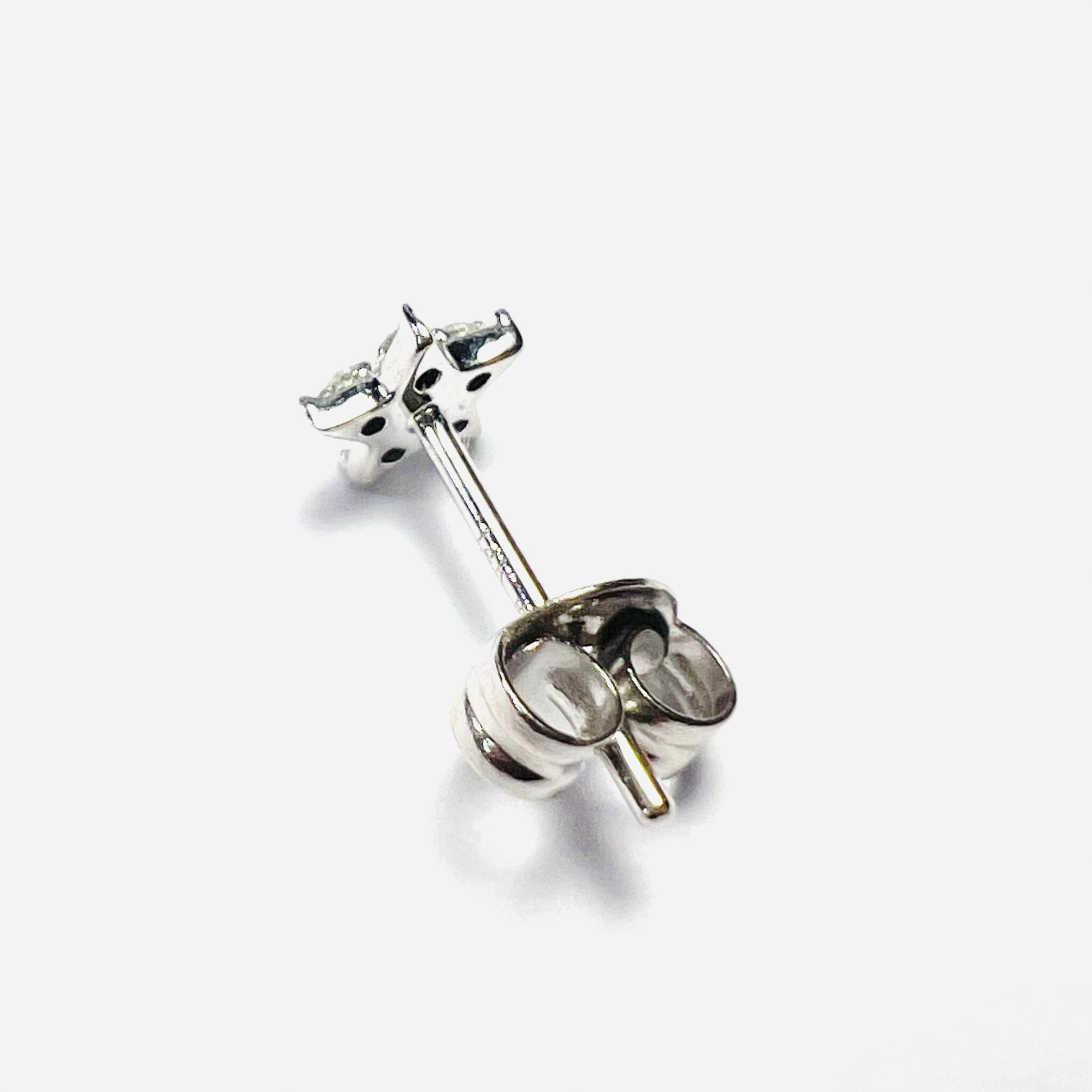 Celestial 14K White Gold Diamond Star Single Earring Stud 5mm