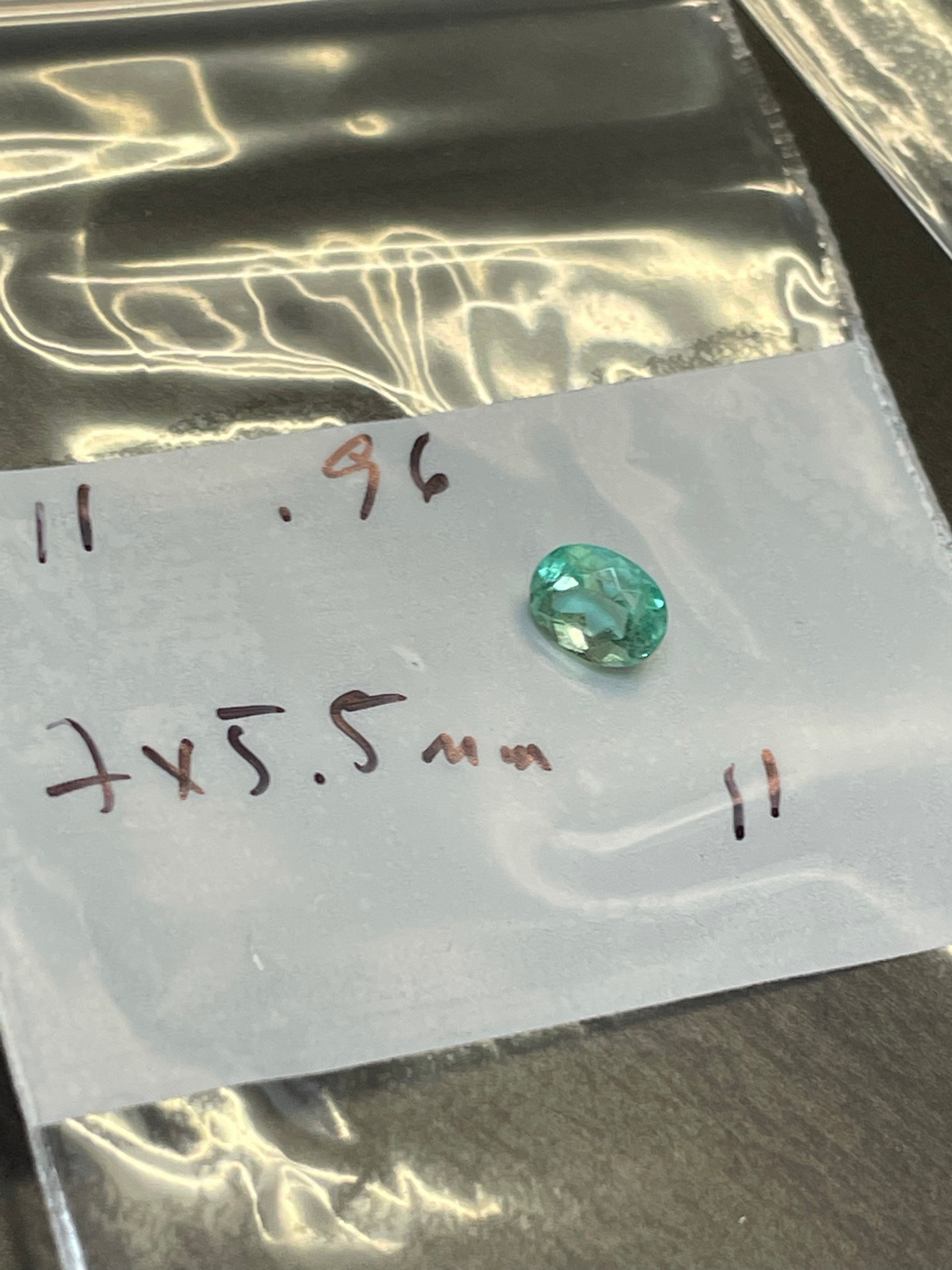 .96CT Natural Colombian Emerald Oval Loose 7x5.5mm