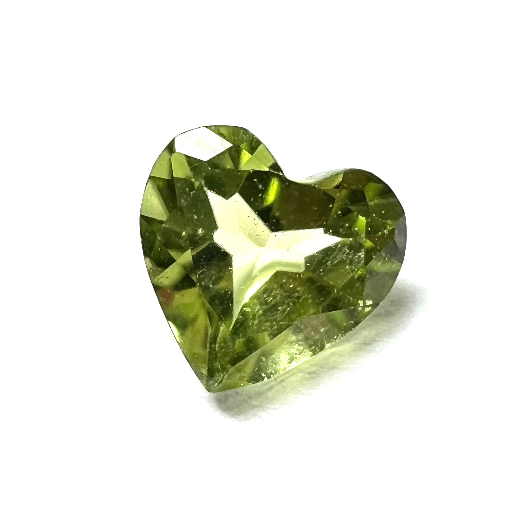 .38CT Loose Natural Heart Cut Peridot 4.8x2.8mm Earth mined Gemstone