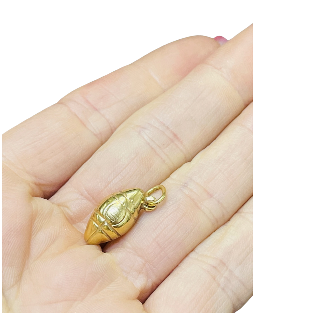Football 14 K Gold Charm Pendant