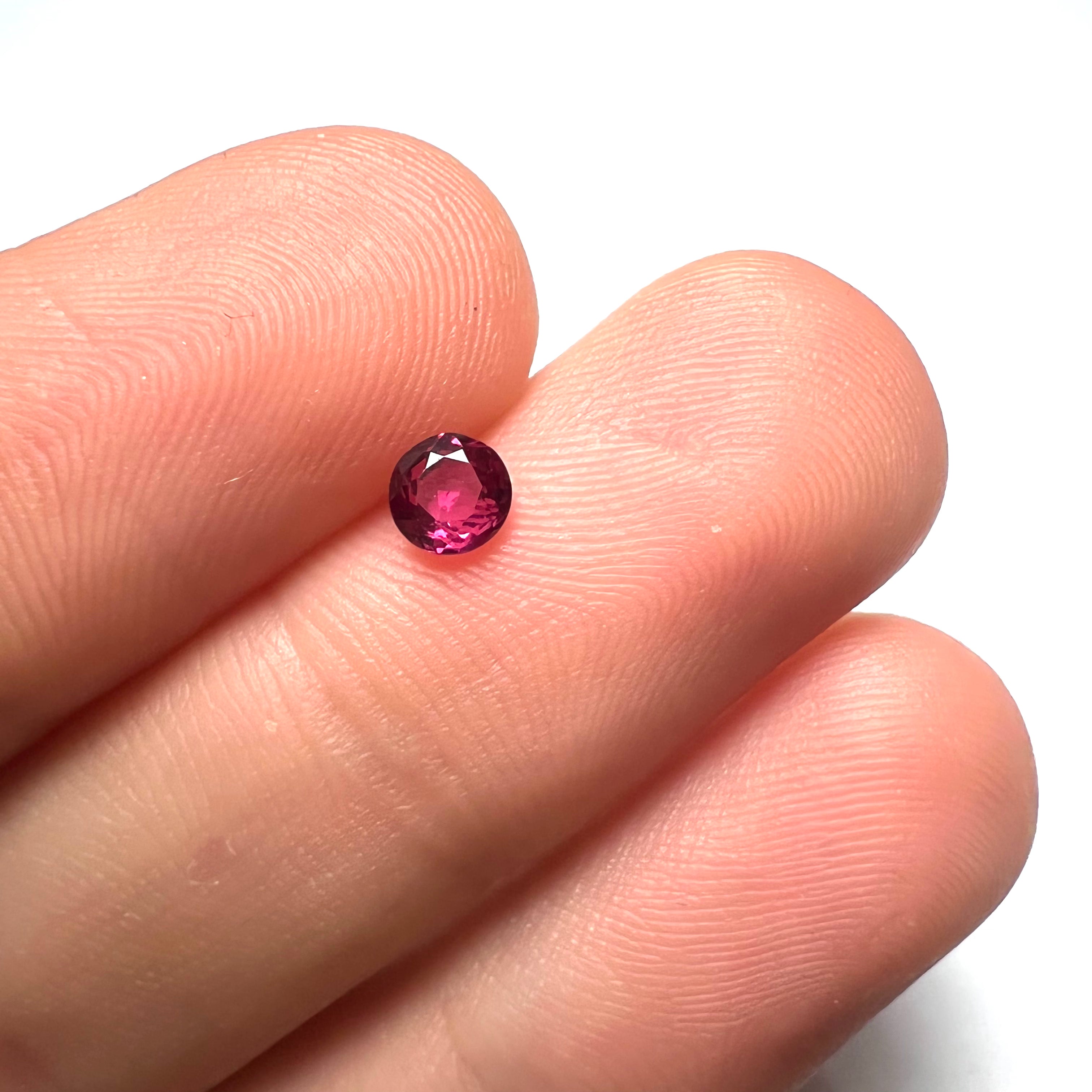 .47CT Loose Natural Round Ruby 4x1.8mm Earth mined Gemstone