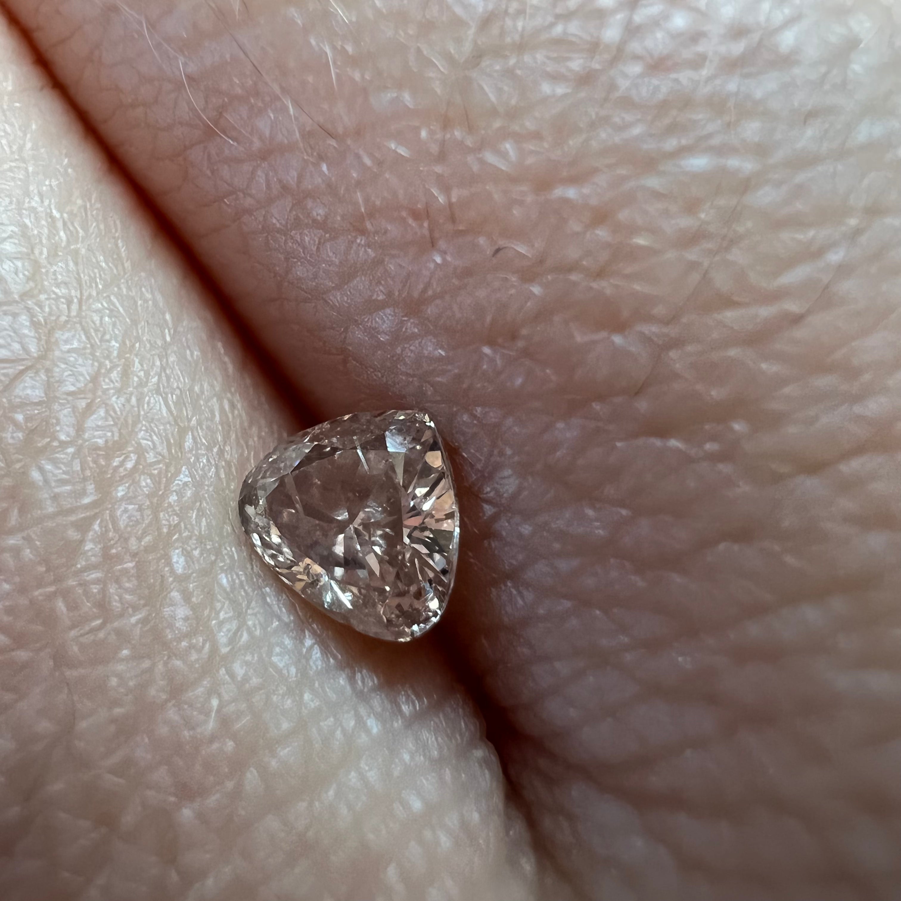 .48CT Modified Heart Diamond Fancy Pink Brown I2 4.73x5.30x2.84mm Natural Earth