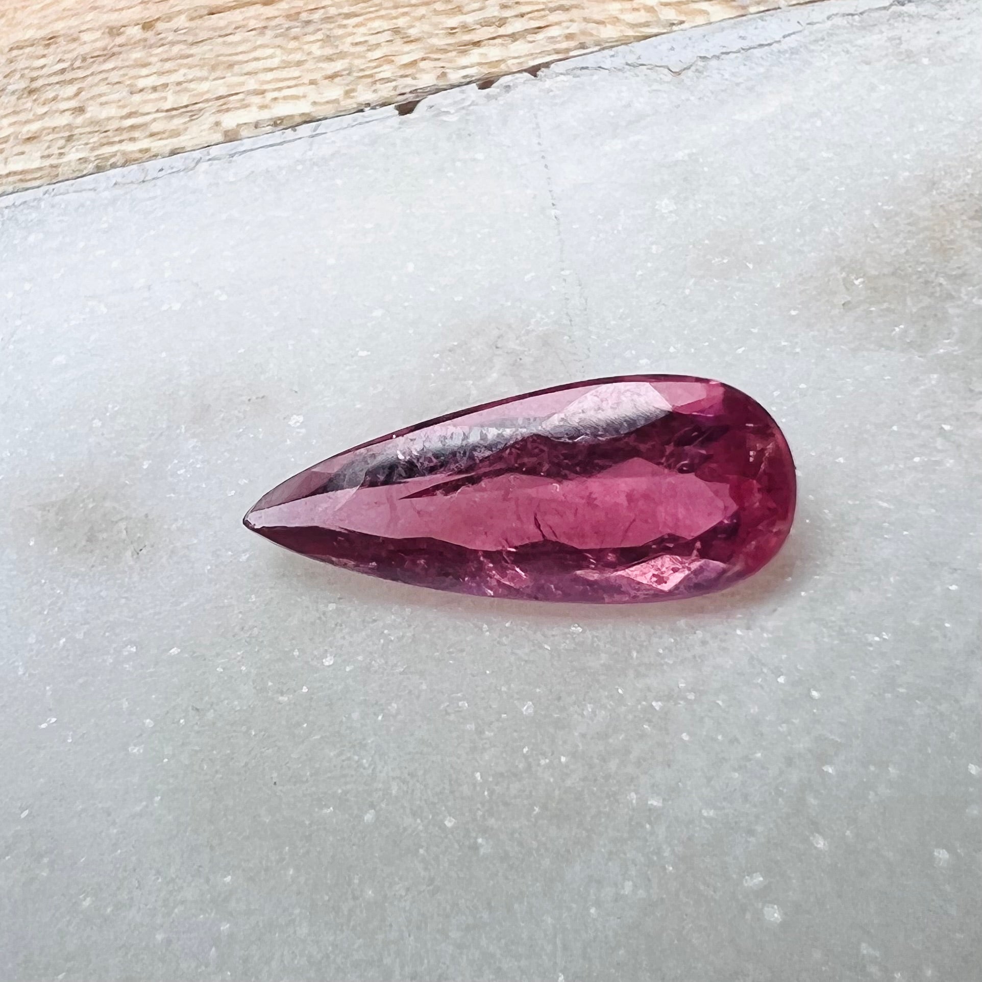 2.13CTW Natural Pear Cut Tourmaline 14.33x5.82mm Earth mined Gemstone