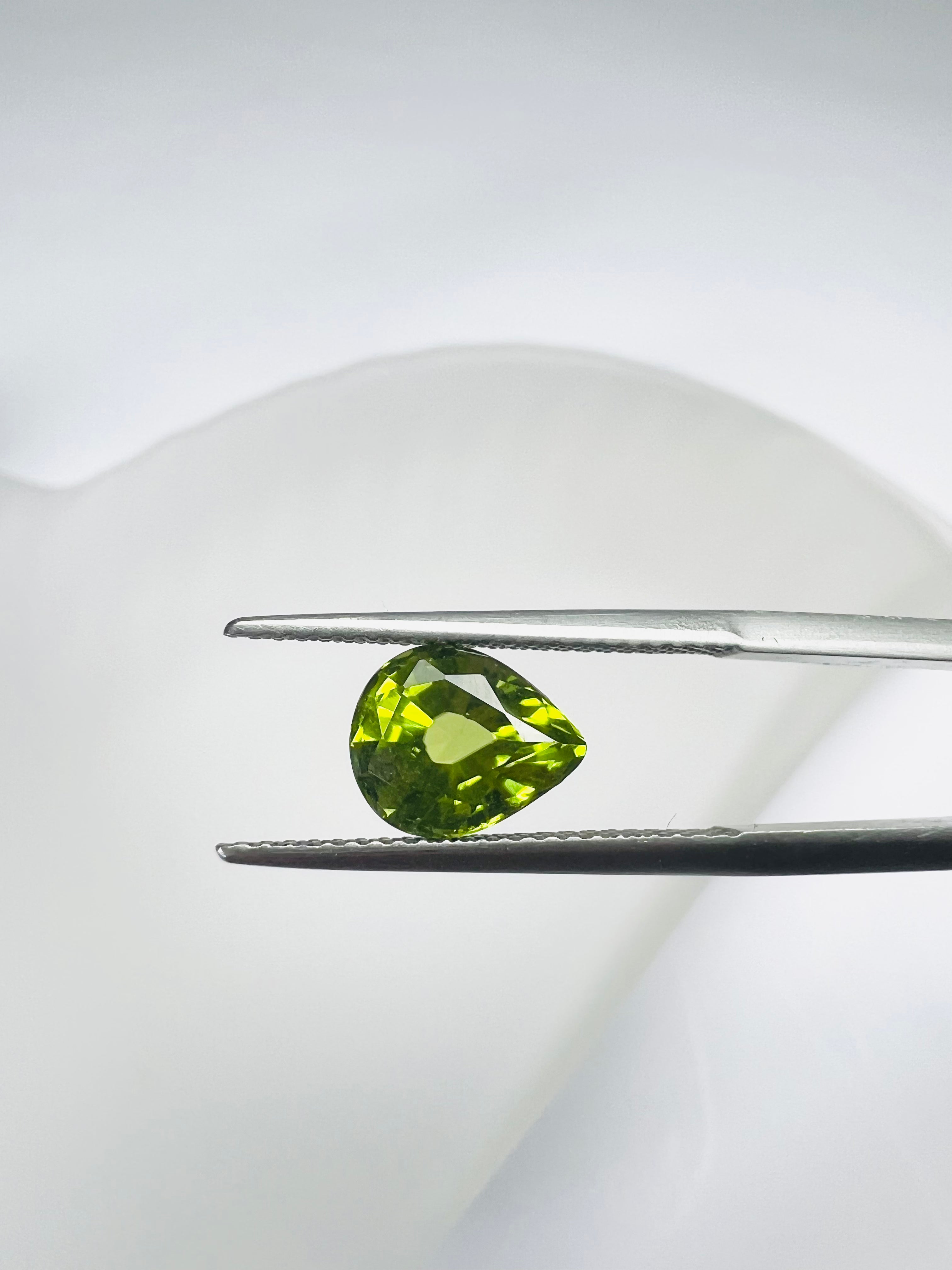 2.07CTW Loose Natural Pear Cut Peridot 8.75x7.05x4.90mm Earth mined Gemstone
