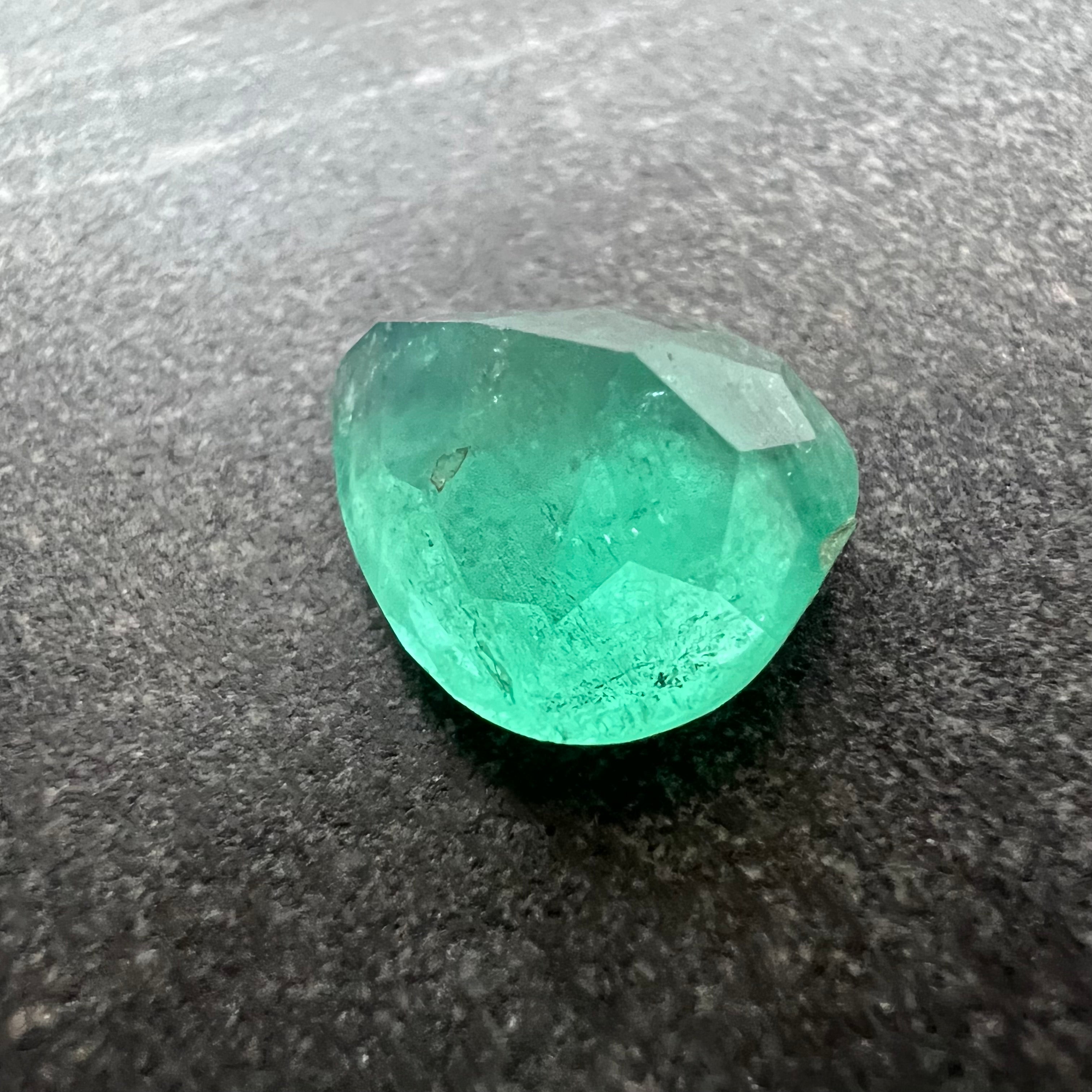 6.14CT Natural Colombian Emerald Loose Pear Cut 14x11