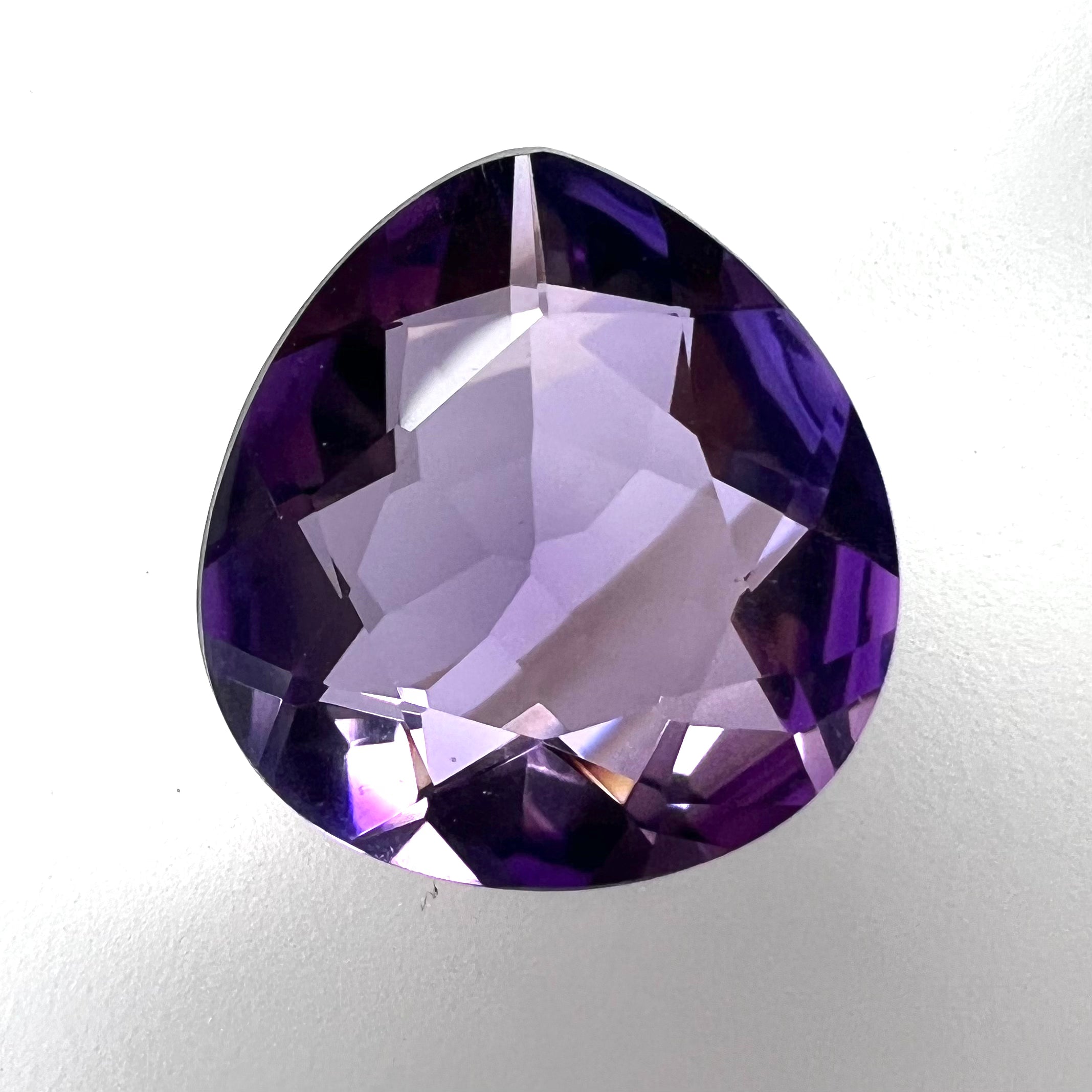15.28CTW Loose Natural Pear Cut Amethyst 18.99x17.64x8.77mm Earth mined Gemstone