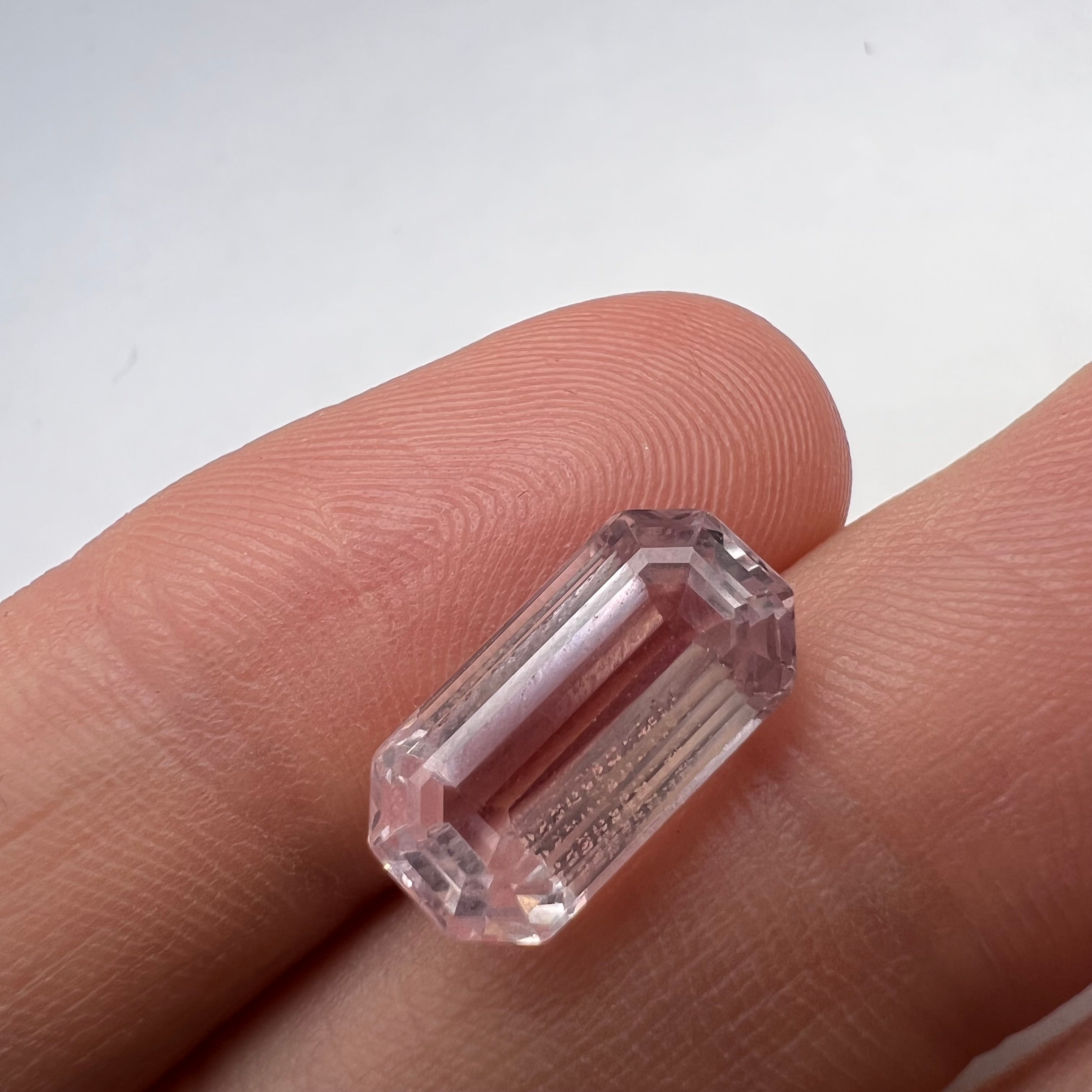 6.38CTW Natural Emerald Cut Kunzite 14.32x7.61mm Earth mined Gemstone