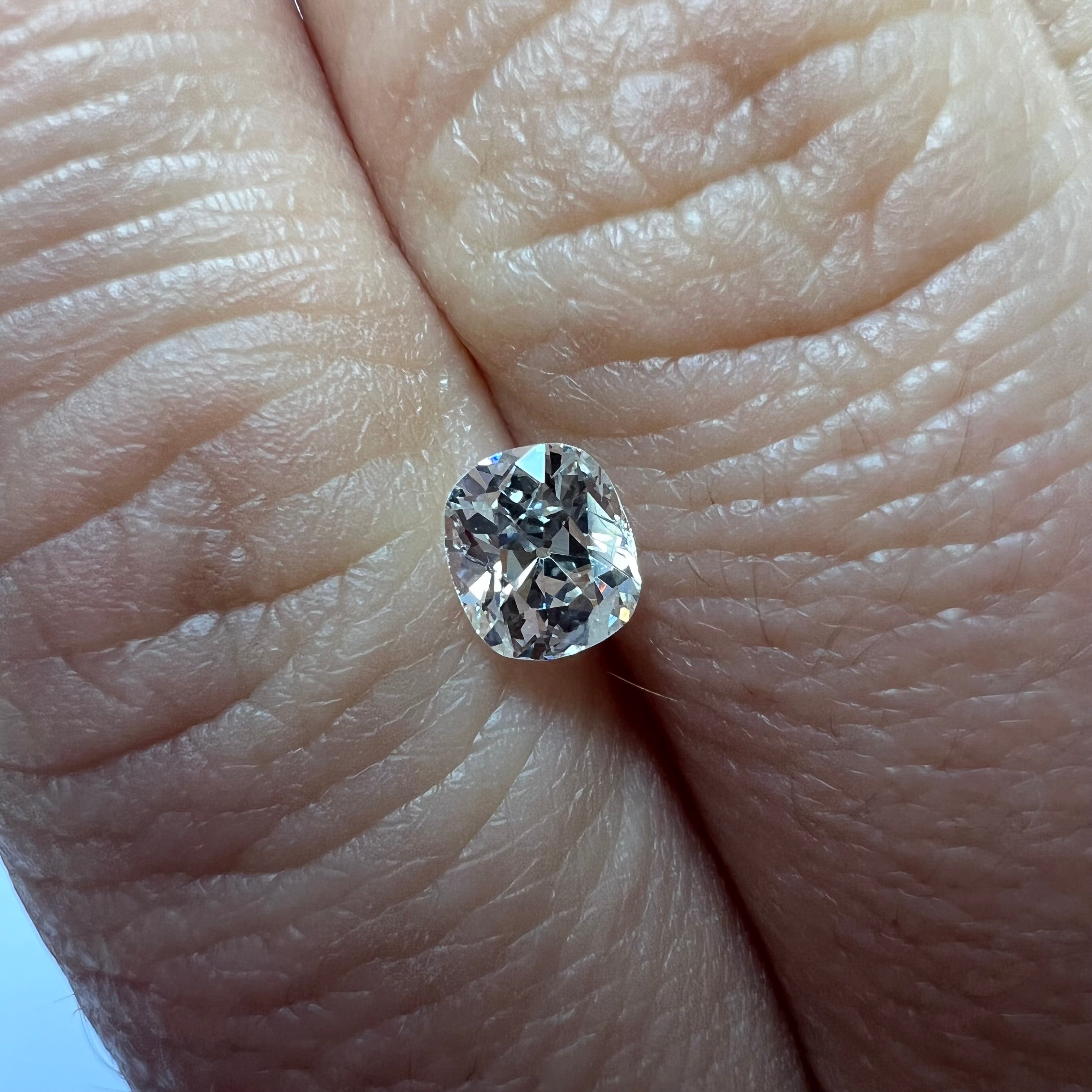 .60CT Old Mine Brilliant Diamond I I2 5.52x4.81x3.28mm Natural Earth mined